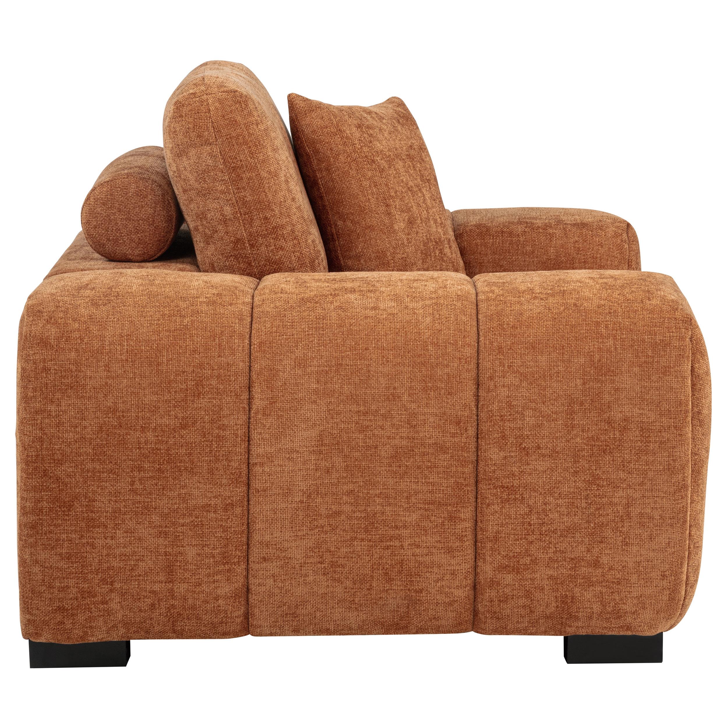  Coaster Furniture Octavia 509353 Upholstered Track Arm Accent Chair - Orange IMAGE 6