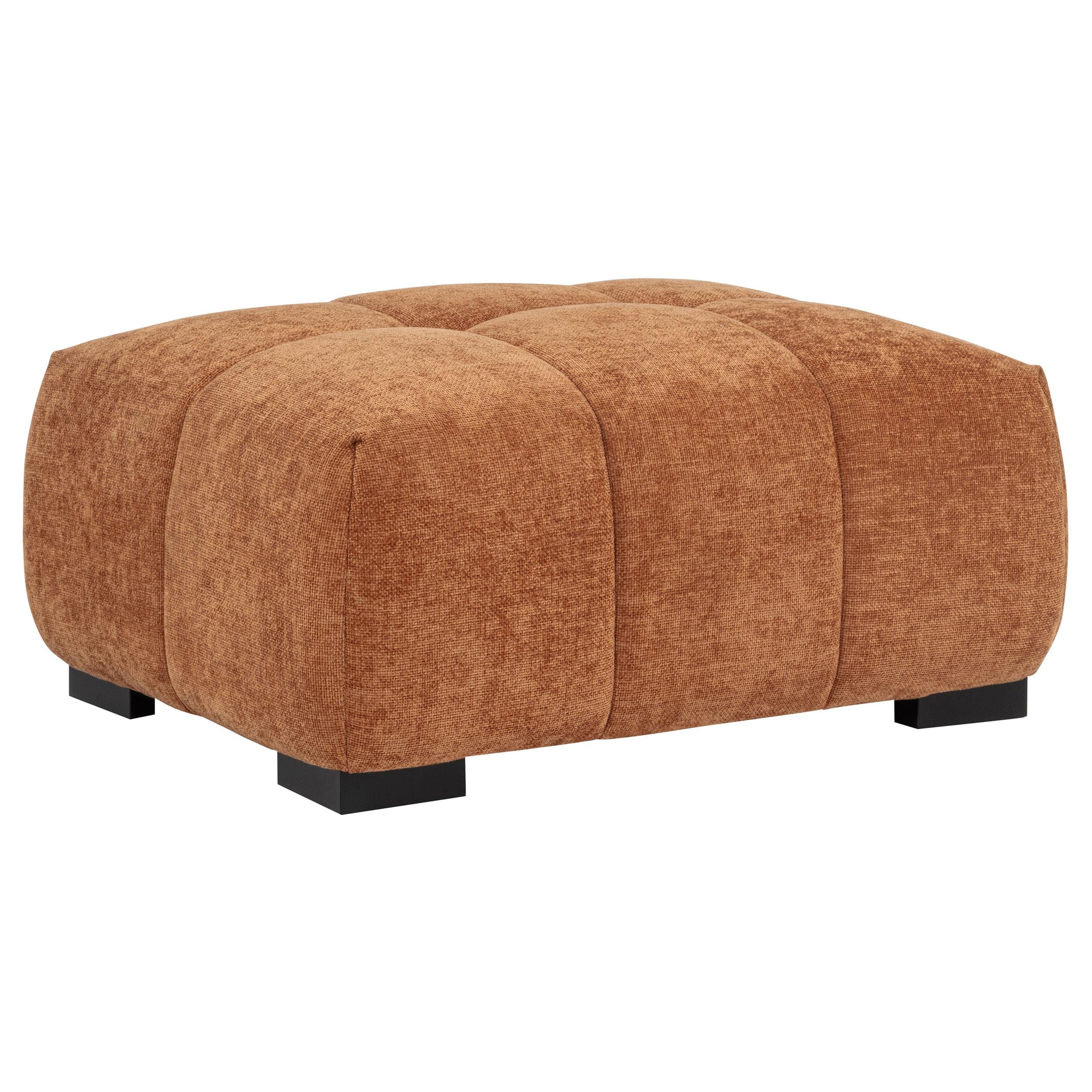 Coaster Furniture Octavia 509354 Upholstered Rectangular Ottoman - Orange IMAGE 1