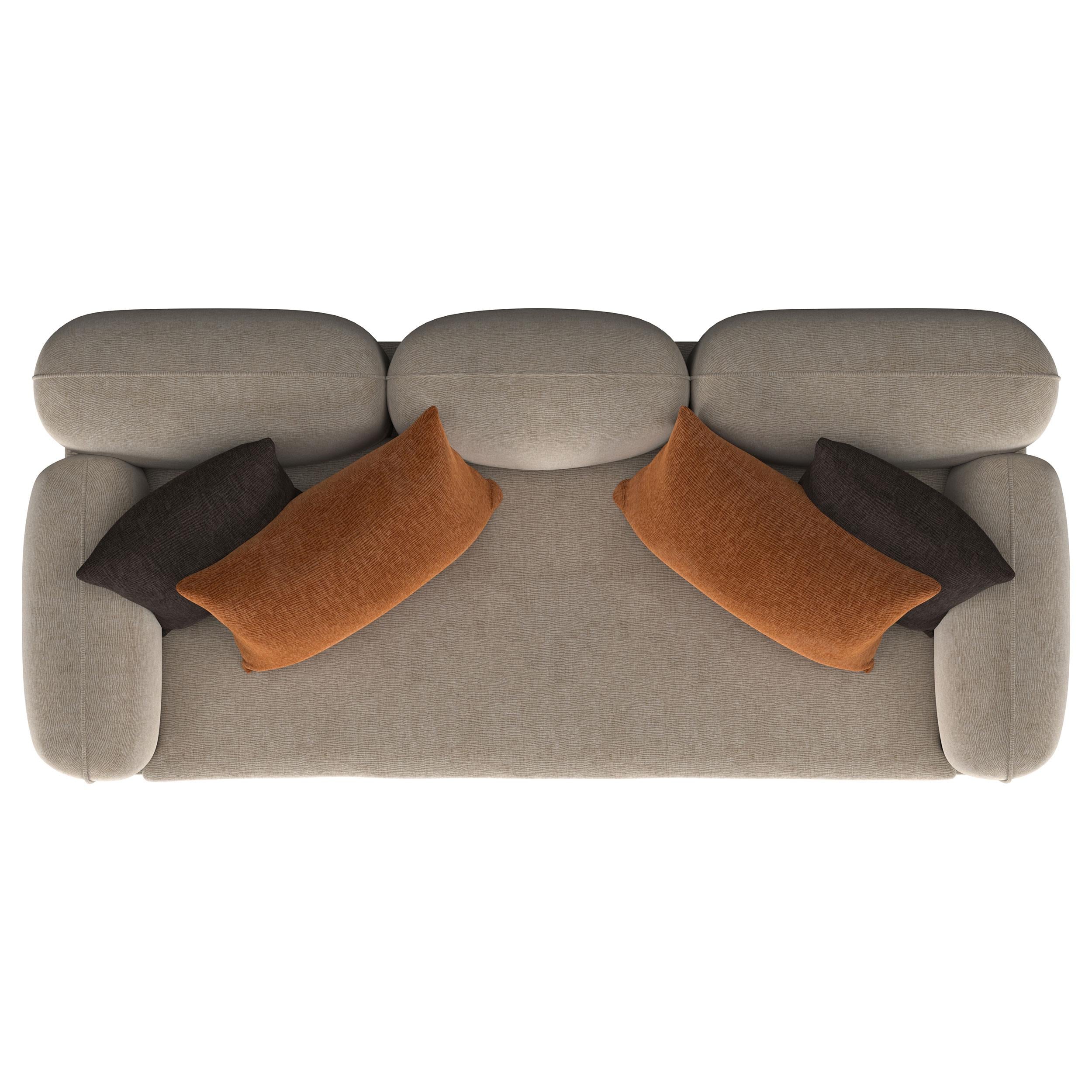  Coaster Furniture Jade 509411 Chenille Upholstered Sculpted Track Arm Sofa - Latte IMAGE 9
