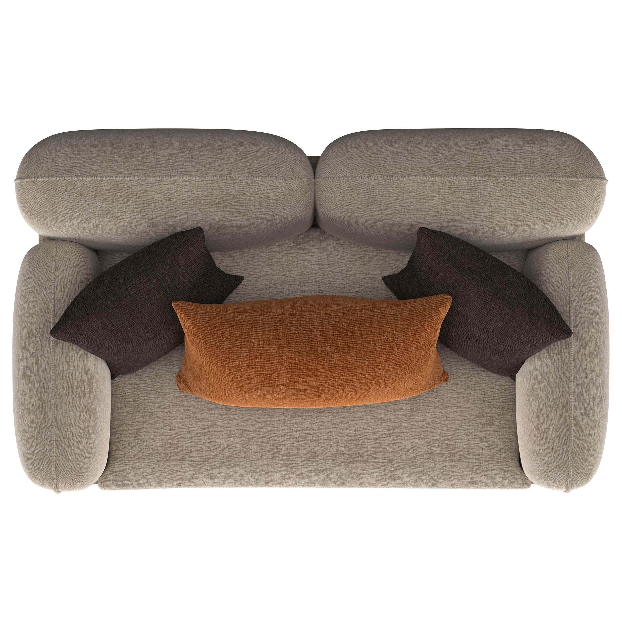  Coaster Furniture Jade 509412 Chenille Upholstered Sculpted Track Arm Loveseat - Latte IMAGE 10