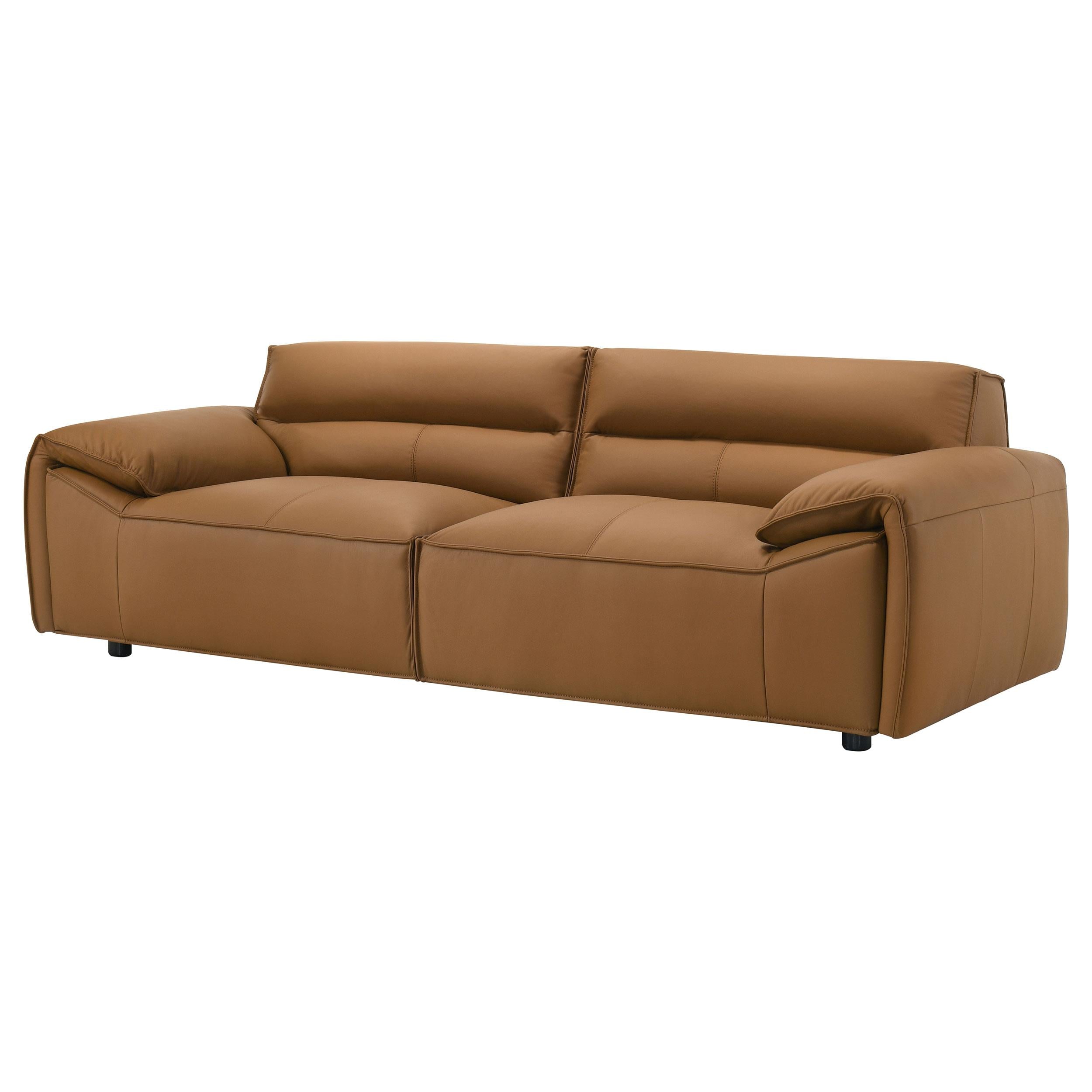  Coaster Furniture Buxton 509501 Top Grain Leather Upholstered Sofa - Orange IMAGE 10