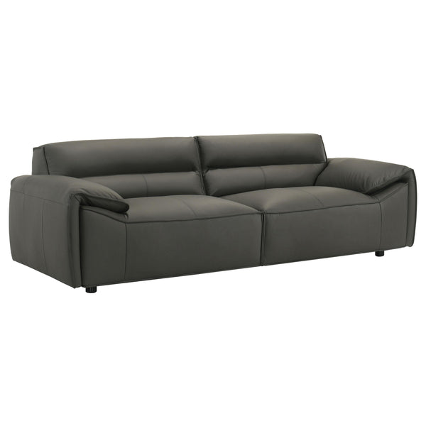 Coaster Furniture Buxton 509504 Top Grain Leather Upholstered Sofa - Graphite