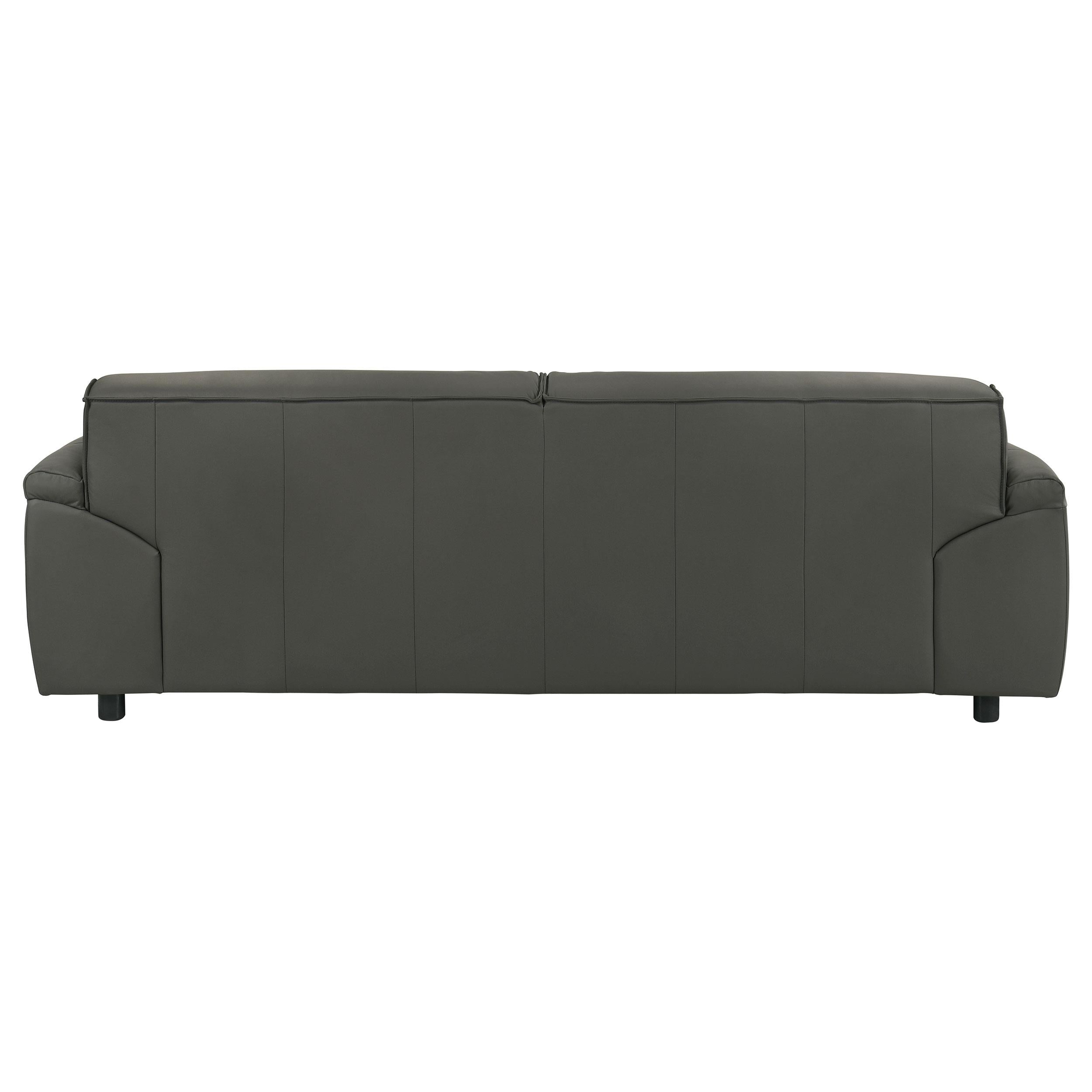  Coaster Furniture Buxton 509504 Top Grain Leather Upholstered Sofa - Graphite IMAGE 8