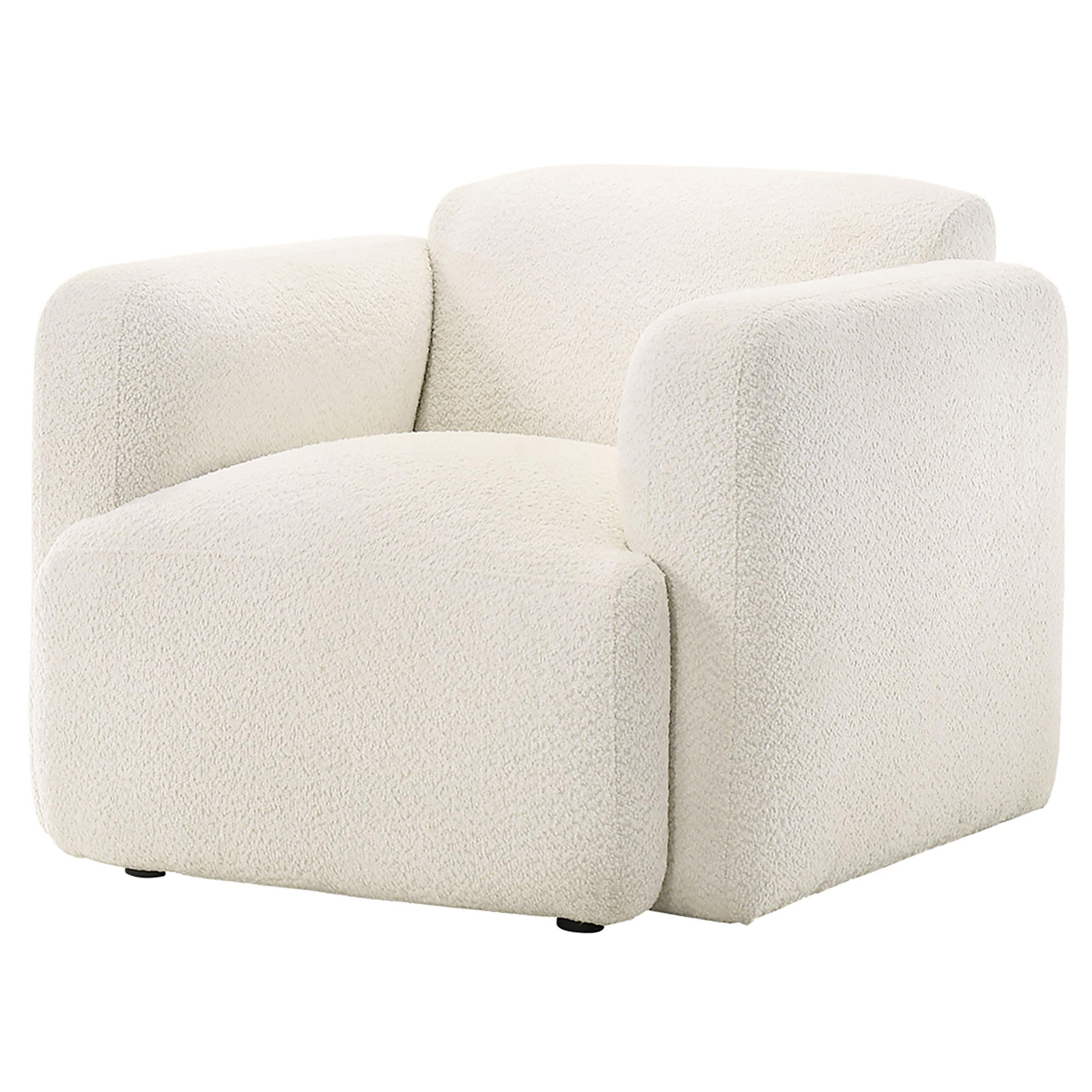  Coaster Furniture Dorset 509813 Fabric Upholstered Round Track Arm Accent Chair - White IMAGE 10