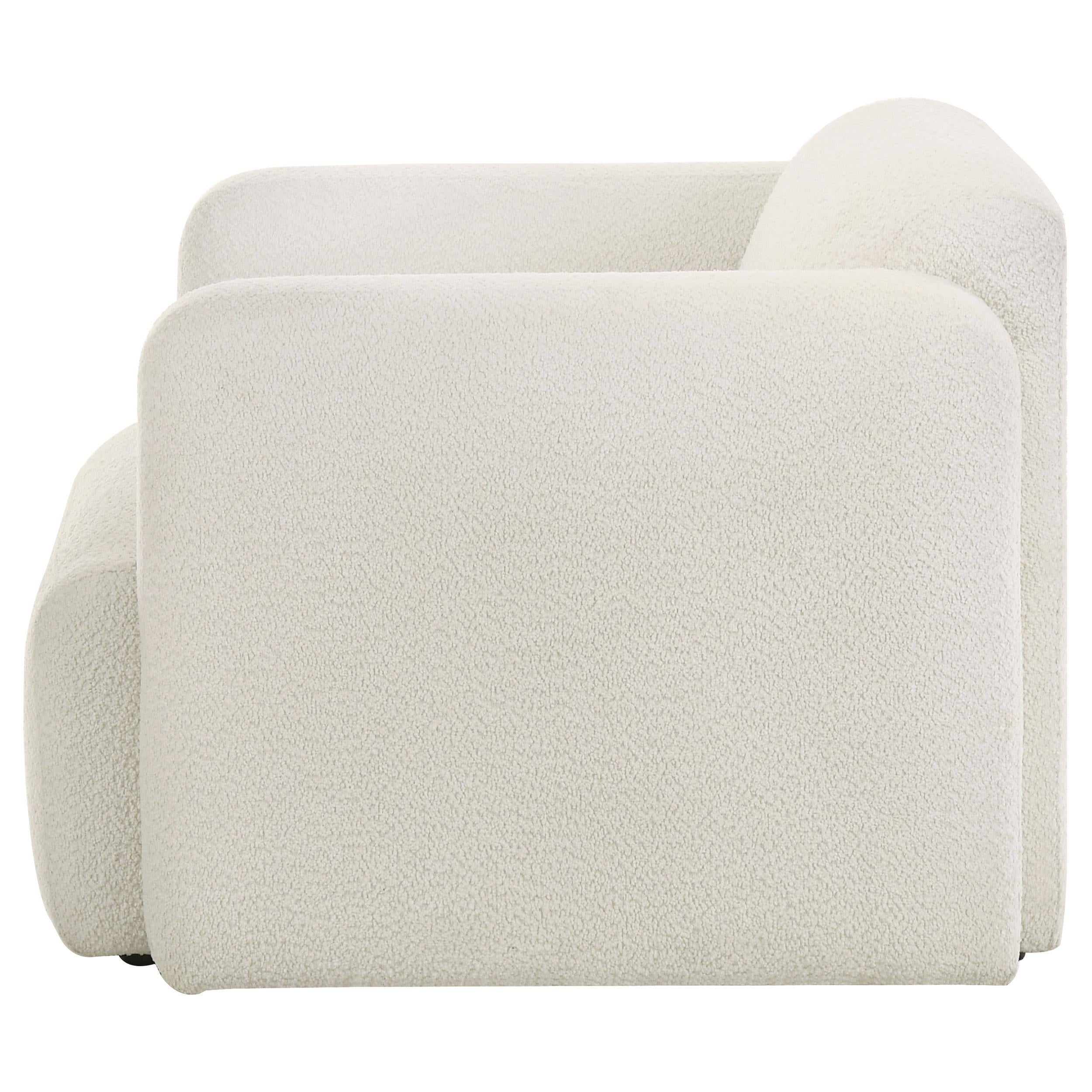  Coaster Furniture Dorset 509813 Fabric Upholstered Round Track Arm Accent Chair - White IMAGE 2