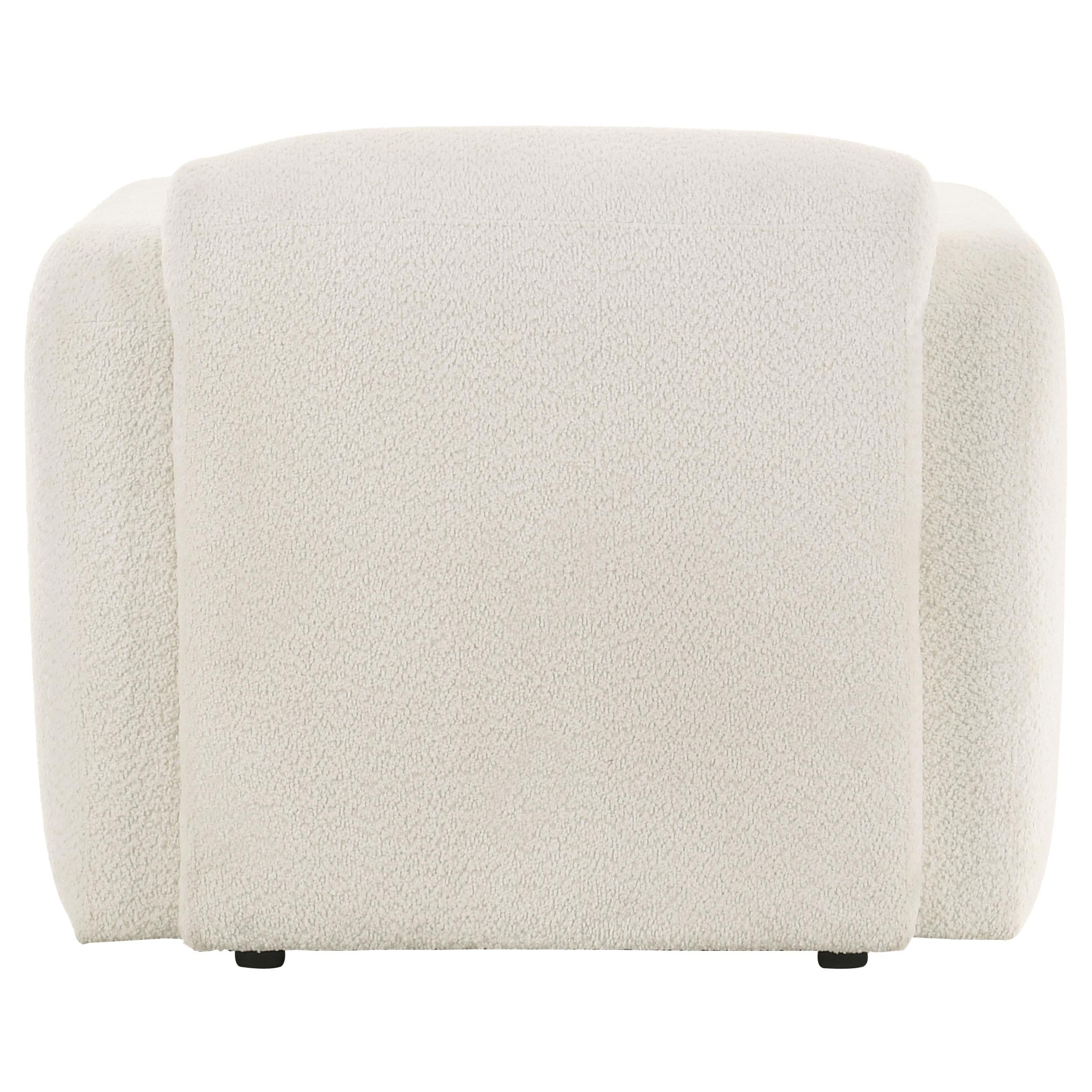  Coaster Furniture Dorset 509813 Fabric Upholstered Round Track Arm Accent Chair - White IMAGE 9