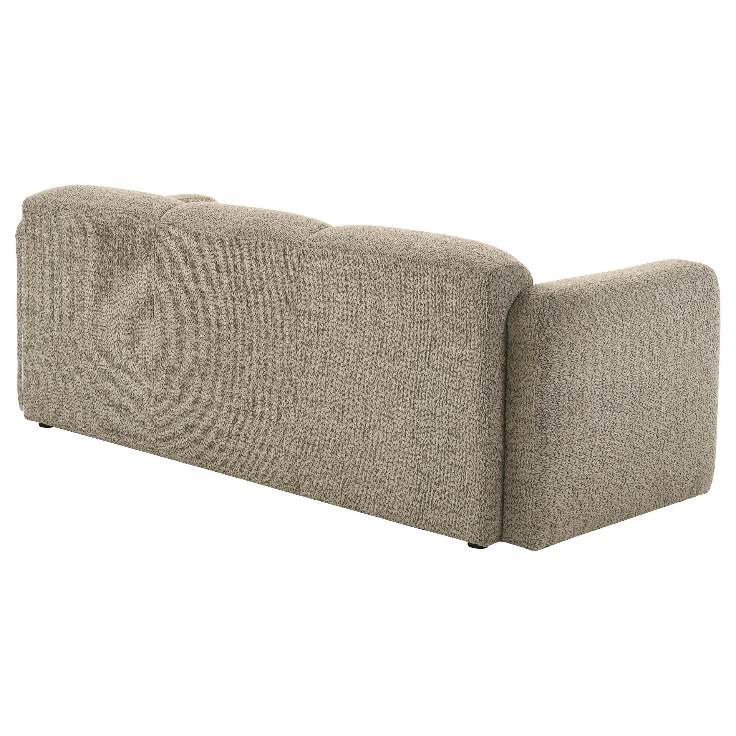  Coaster Furniture Dorset 509814 Fabric Upholstered Round Track Arm Sofa - Brown IMAGE 10