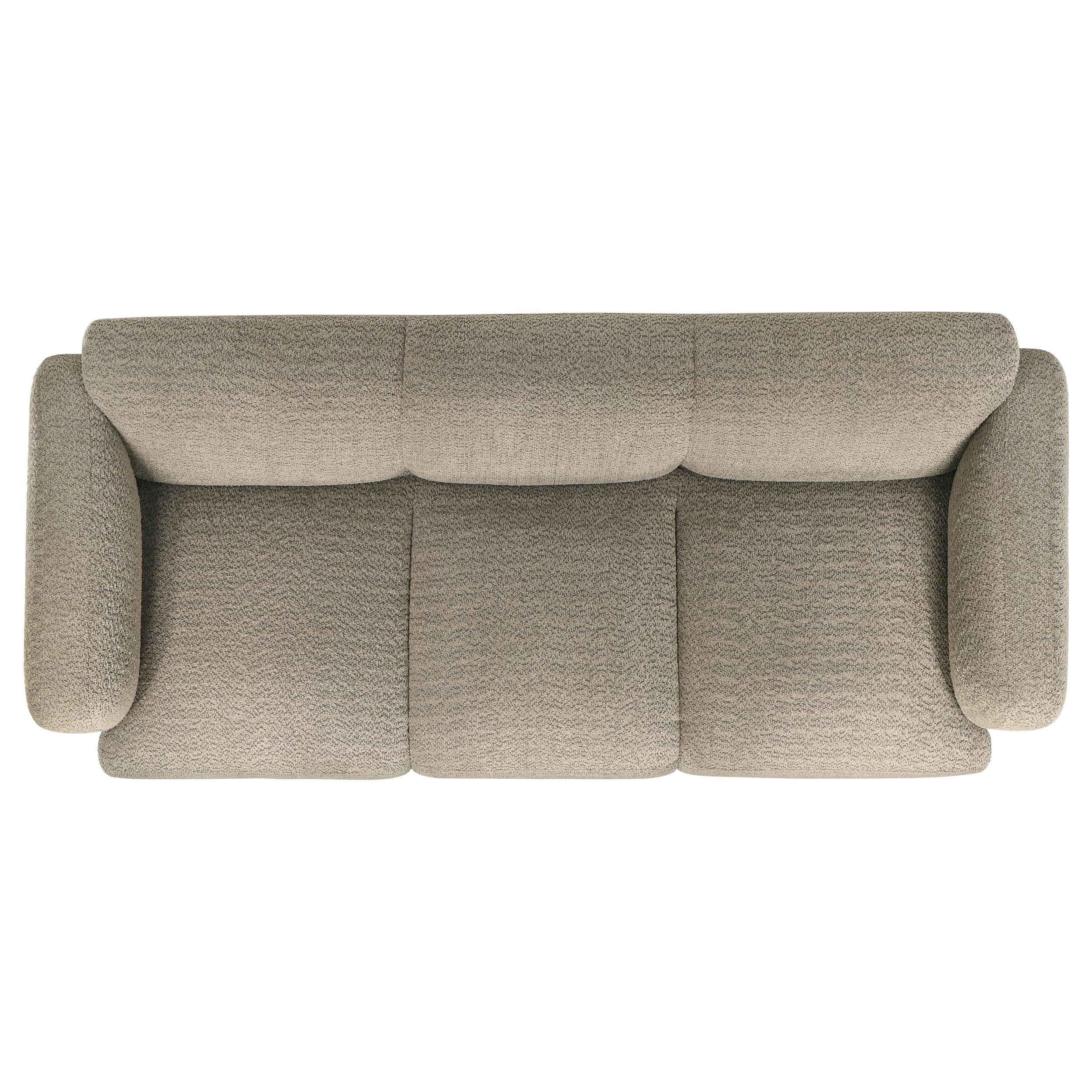  Coaster Furniture Dorset 509814 Fabric Upholstered Round Track Arm Sofa - Brown IMAGE 6