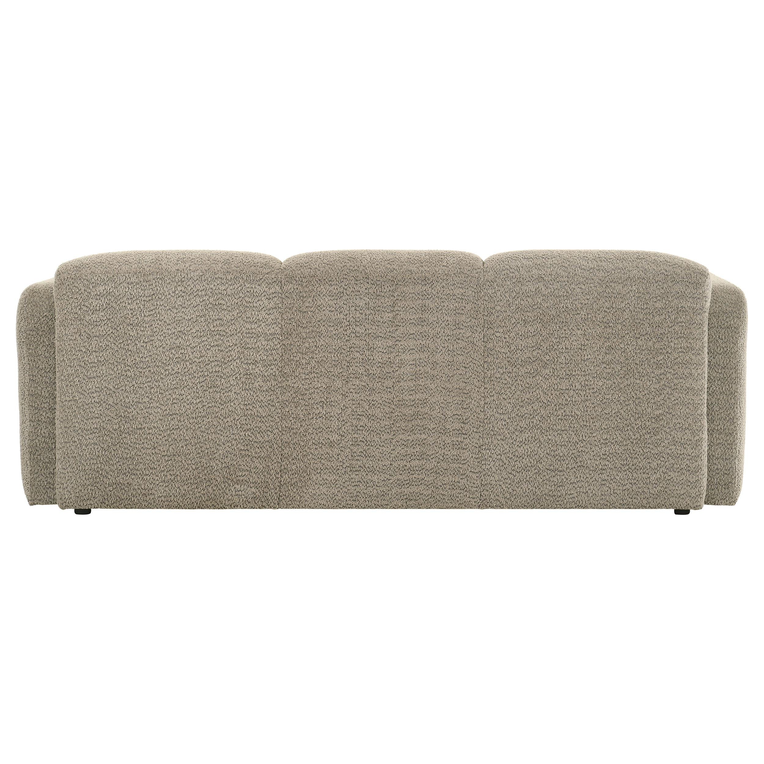  Coaster Furniture Dorset 509814 Fabric Upholstered Round Track Arm Sofa - Brown IMAGE 8