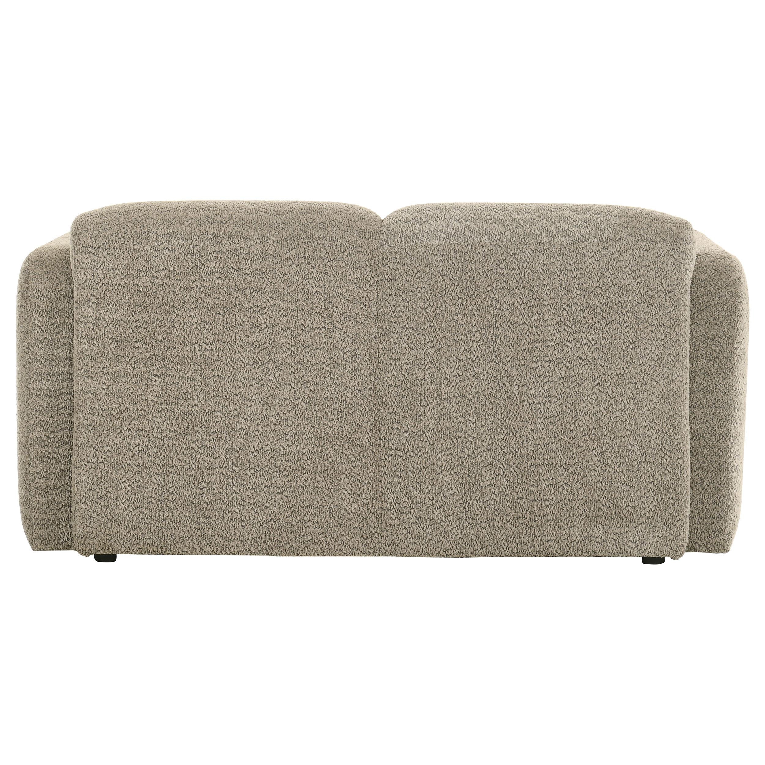  Coaster Furniture Dorset 509815 Fabric Upholstered Round Track Arm Loveseat - Brown IMAGE 8