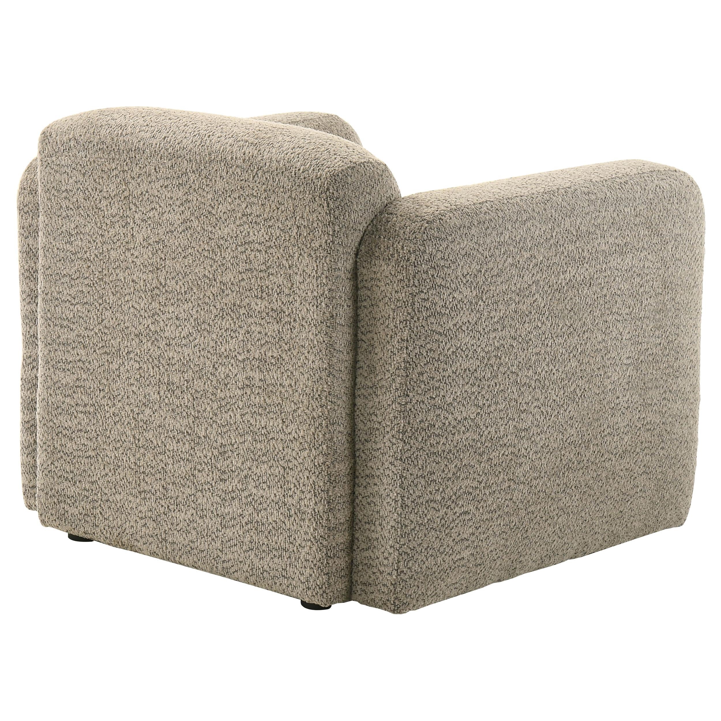  Coaster Furniture Dorset 509816 Fabric Upholstered Round Track Arm Accent Chair - Brown IMAGE 10