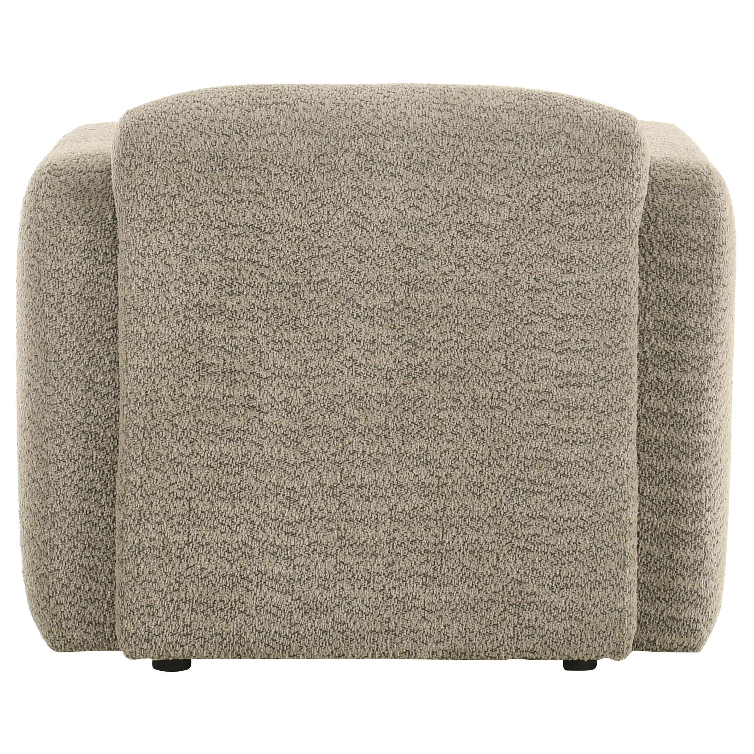  Coaster Furniture Dorset 509816 Fabric Upholstered Round Track Arm Accent Chair - Brown IMAGE 8