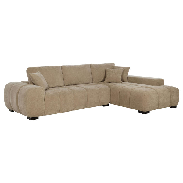 Coaster Furniture Octavia 509961 Upholstered Sectional Chaise Sofa - Camel