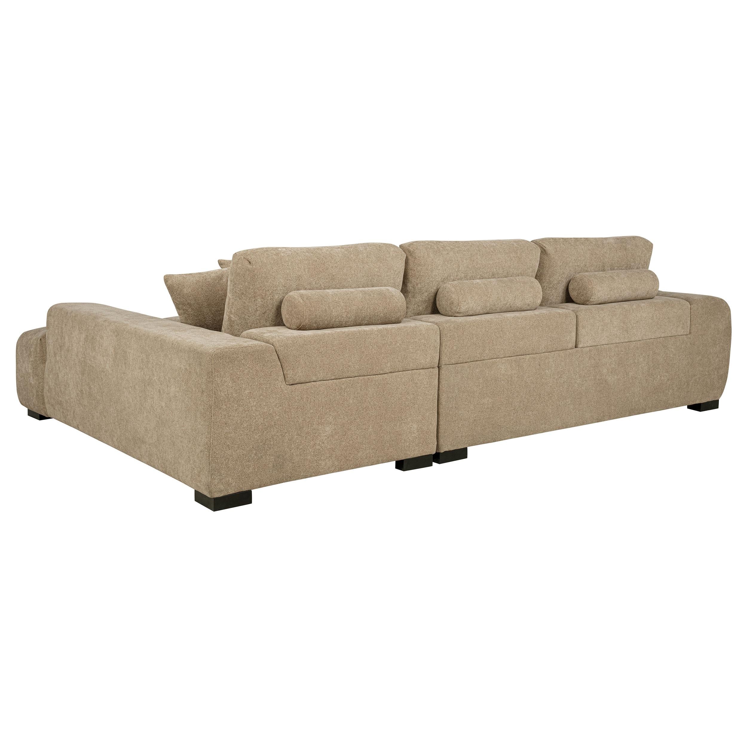  Coaster Furniture Octavia 509961 Upholstered Sectional Chaise Sofa - Camel IMAGE 2