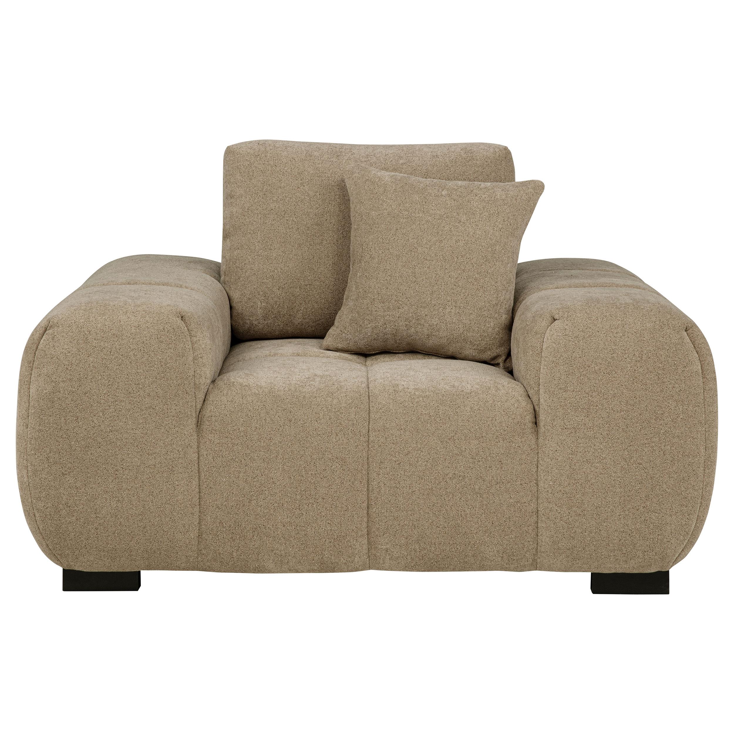  Coaster Furniture Octavia 509963 Upholstered Track Arm Accent Chair - Camel IMAGE 3