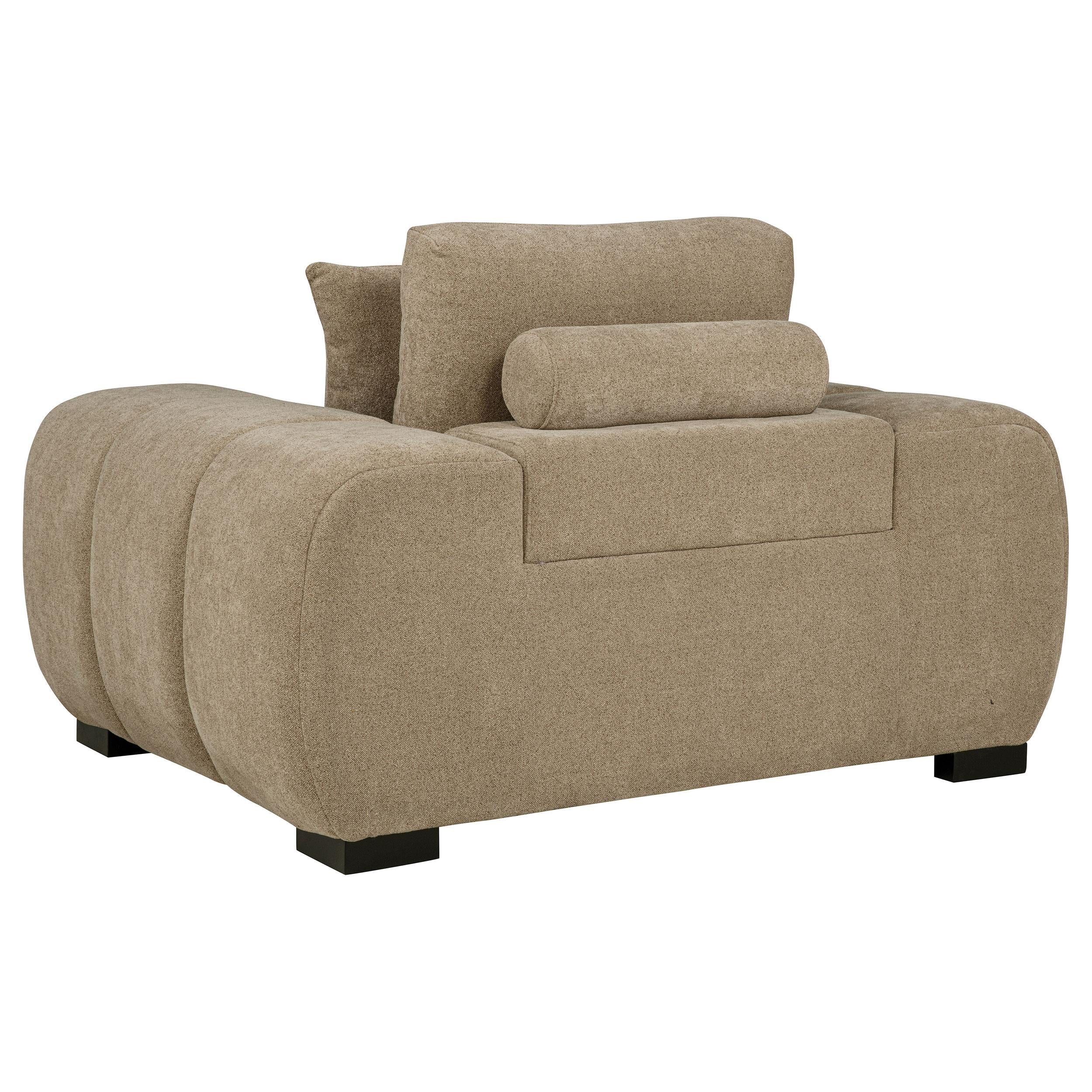  Coaster Furniture Octavia 509963 Upholstered Track Arm Accent Chair - Camel IMAGE 4