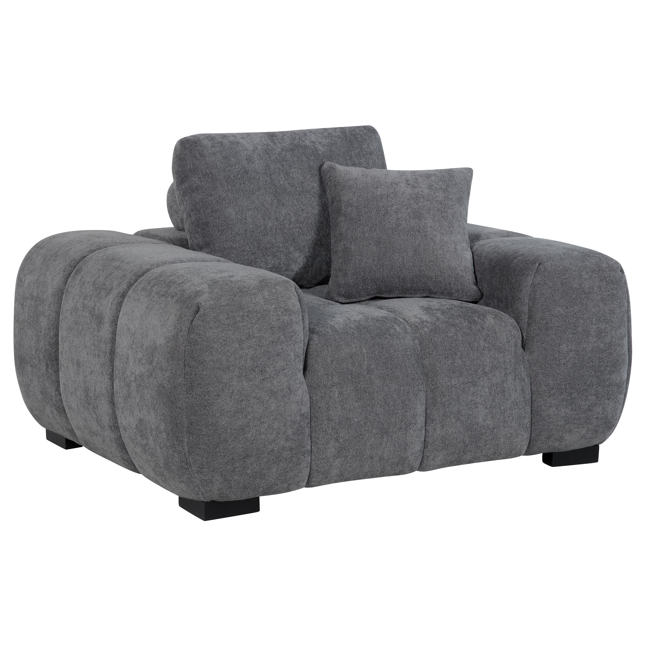  Coaster Furniture Octavia 509967 Upholstered Track Arm Accent Chair - Charcoal Grey IMAGE 1