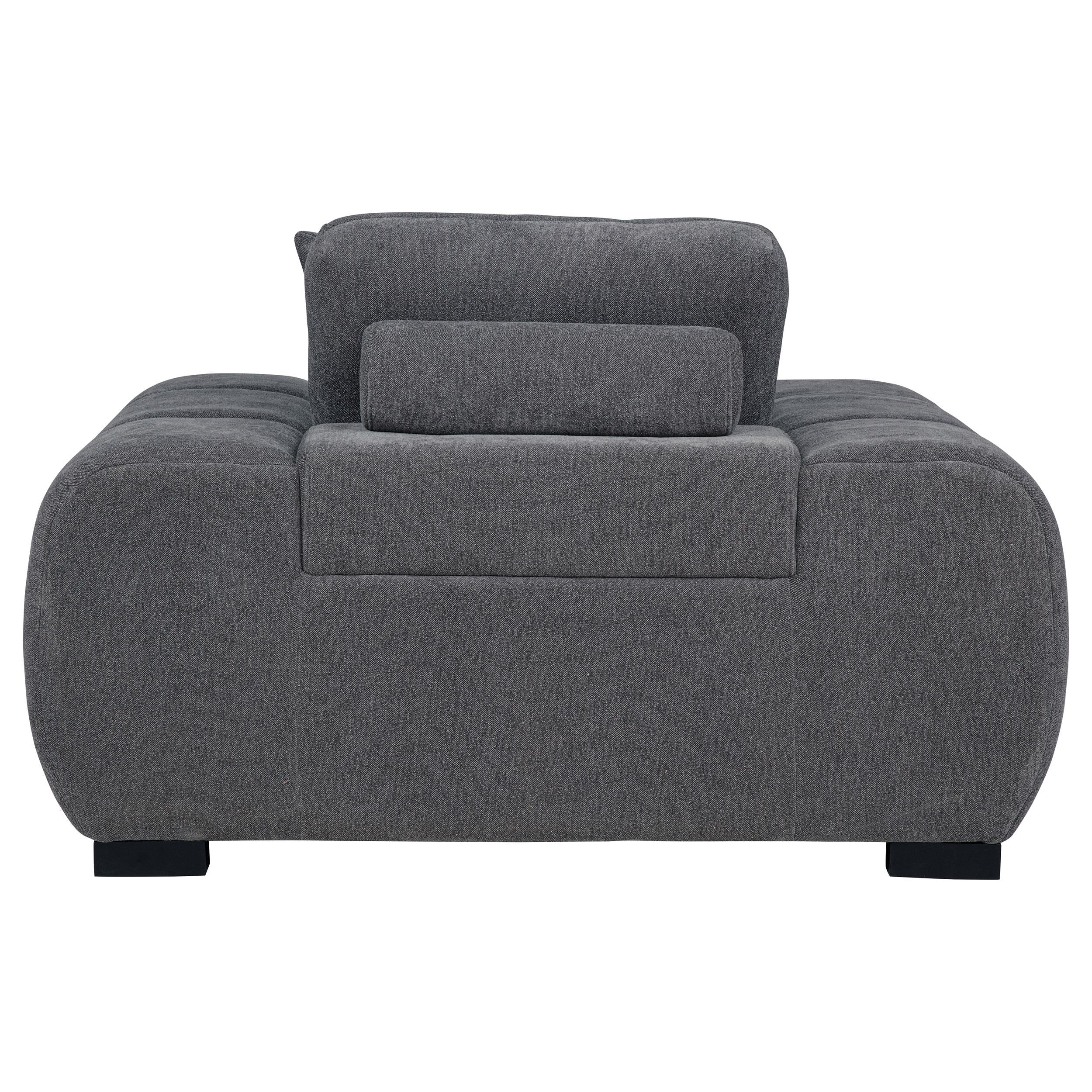  Coaster Furniture Octavia 509967 Upholstered Track Arm Accent Chair - Charcoal Grey IMAGE 5