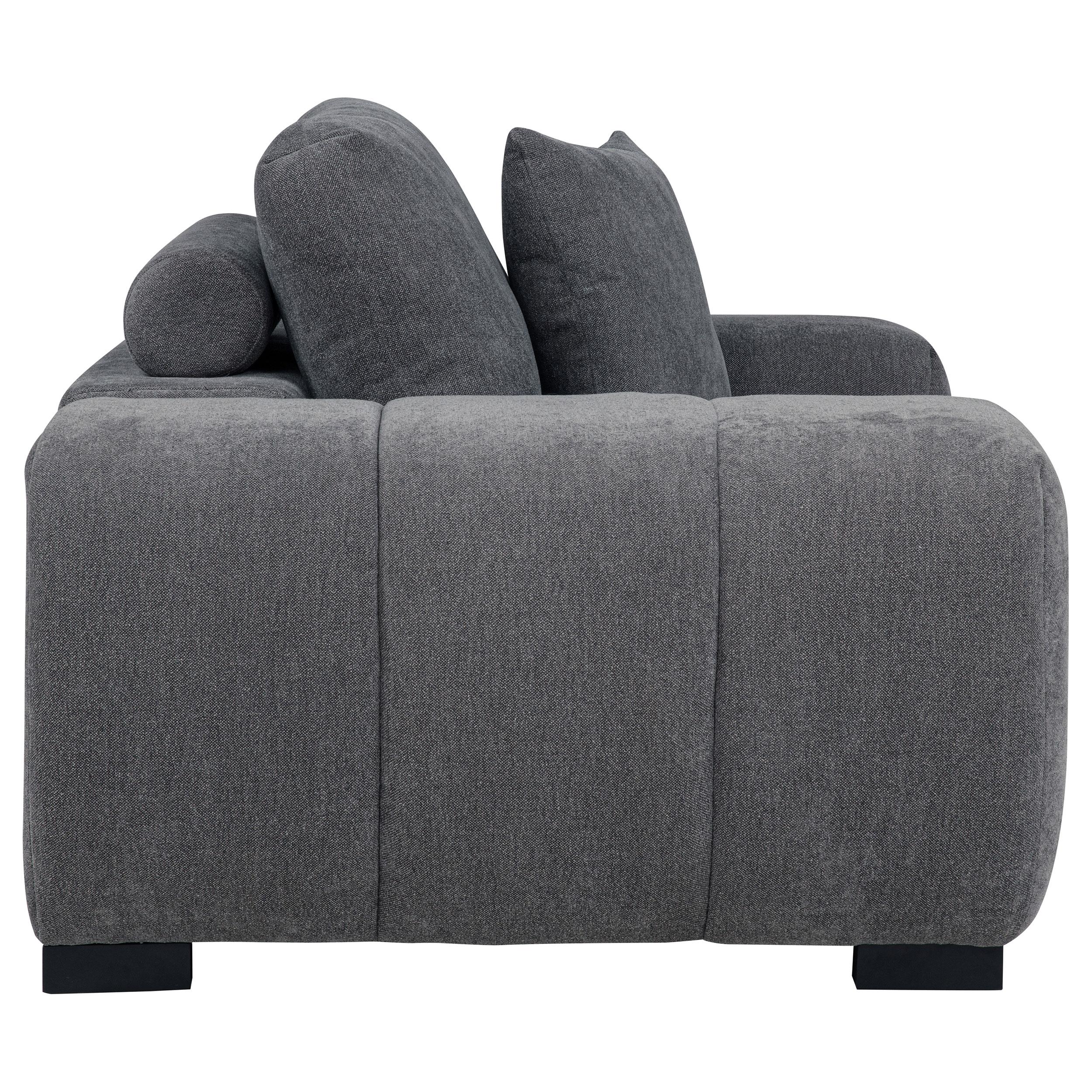  Coaster Furniture Octavia 509967 Upholstered Track Arm Accent Chair - Charcoal Grey IMAGE 7