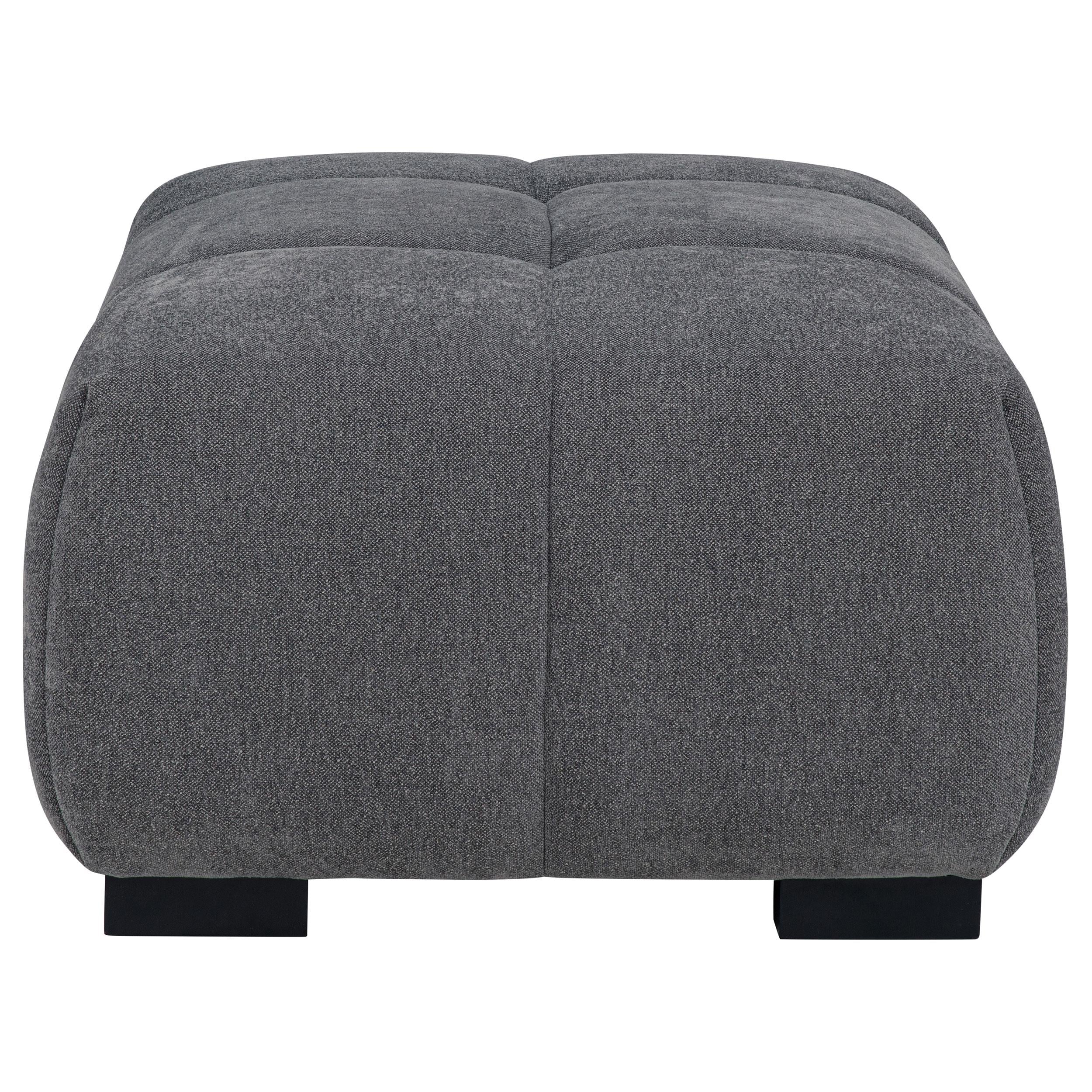  Coaster Furniture Octavia 509968 Upholstered Rectangular Ottoman - Charcoal Grey IMAGE 2