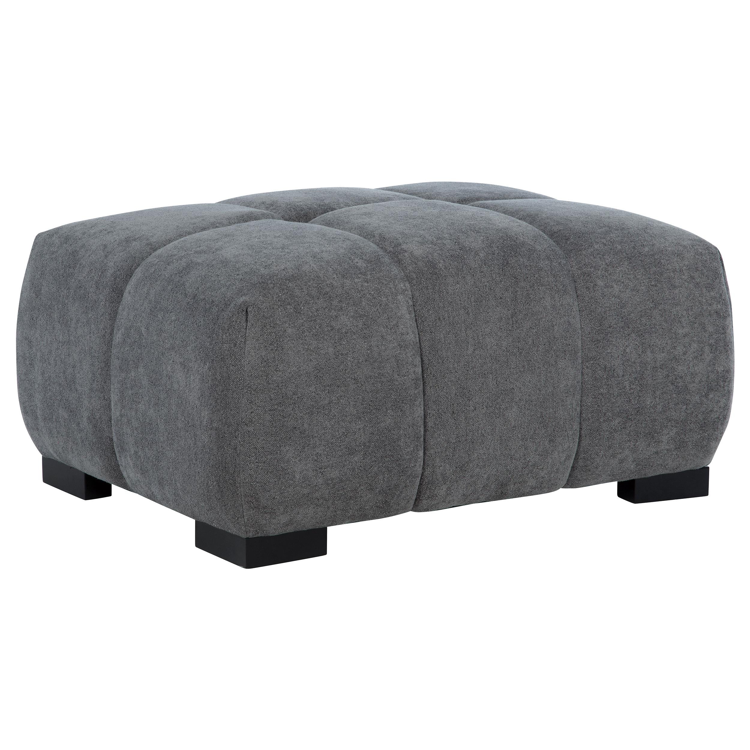  Coaster Furniture Octavia 509968 Upholstered Rectangular Ottoman - Charcoal Grey IMAGE 7