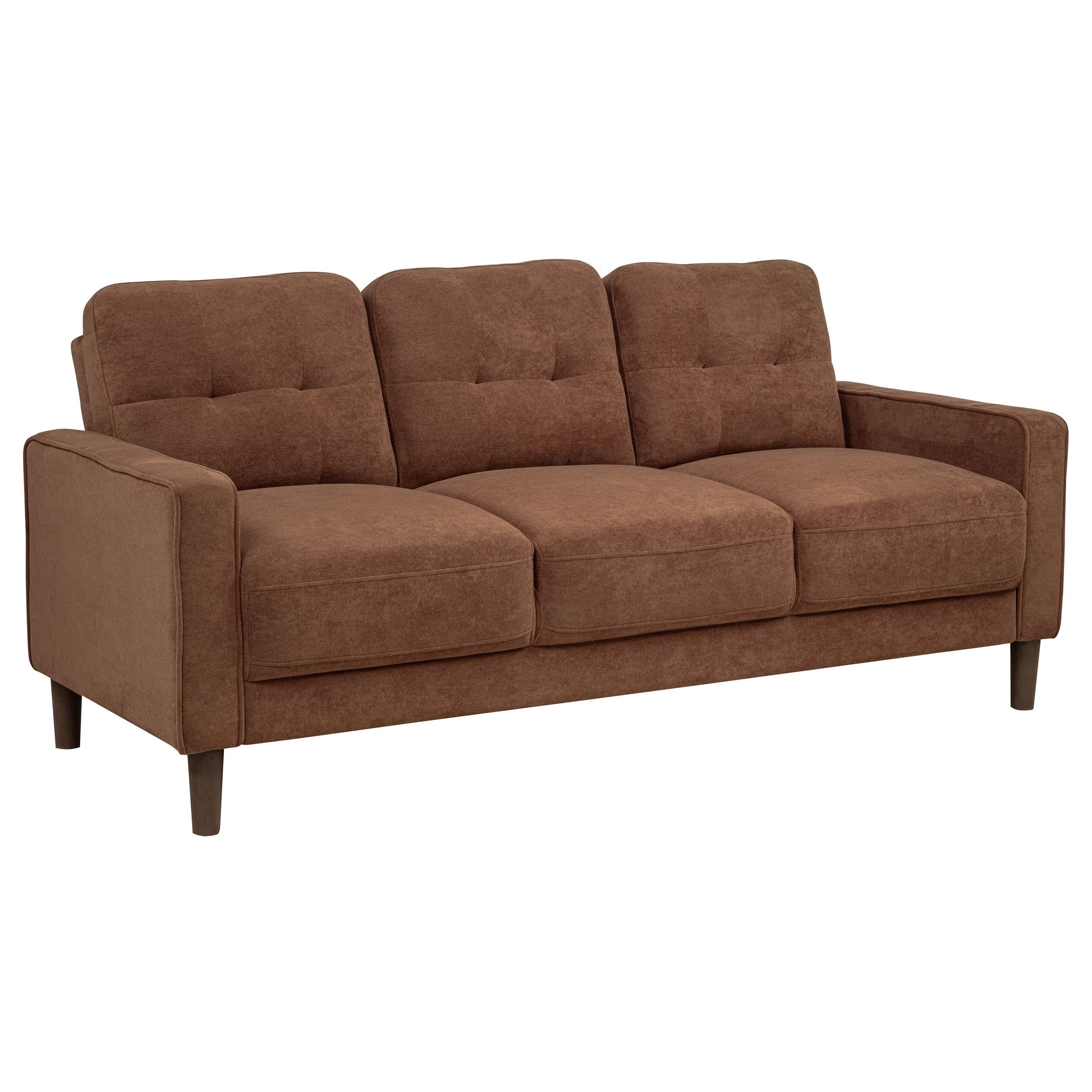  Coaster Furniture Bowen II 509971 Fabric Upholstered Track Arm Sofa - Rust IMAGE 1