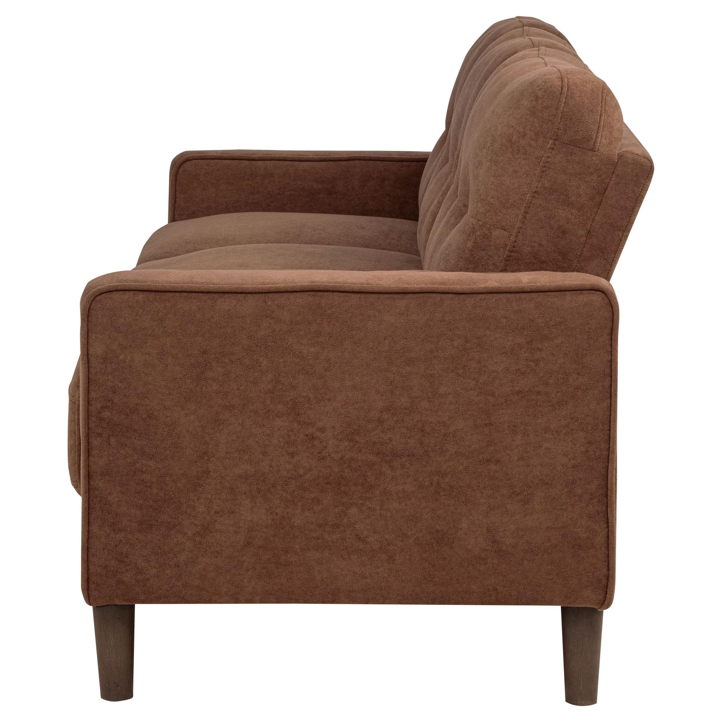  Coaster Furniture Bowen II 509971 Fabric Upholstered Track Arm Sofa - Rust IMAGE 2