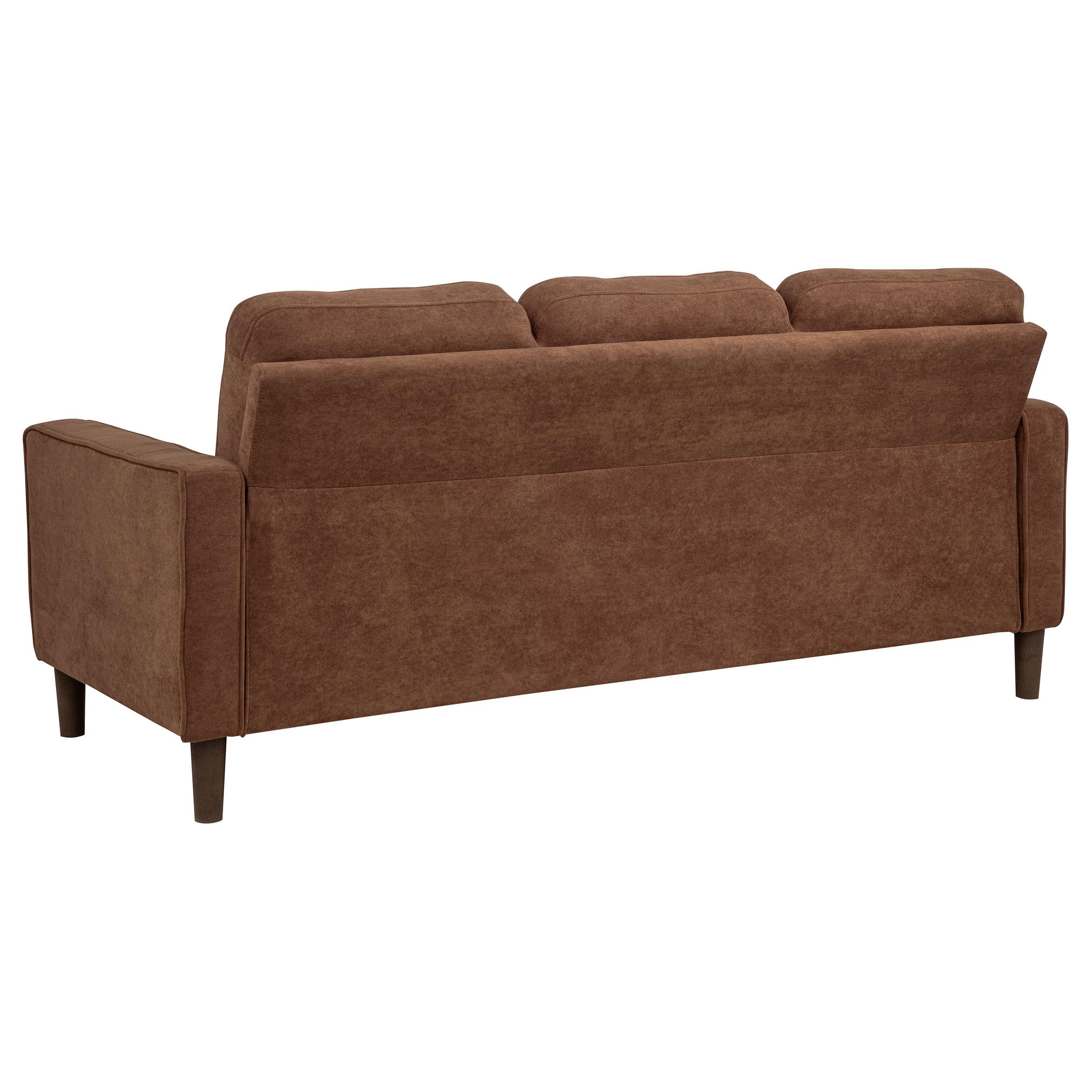  Coaster Furniture Bowen II 509971 Fabric Upholstered Track Arm Sofa - Rust IMAGE 4