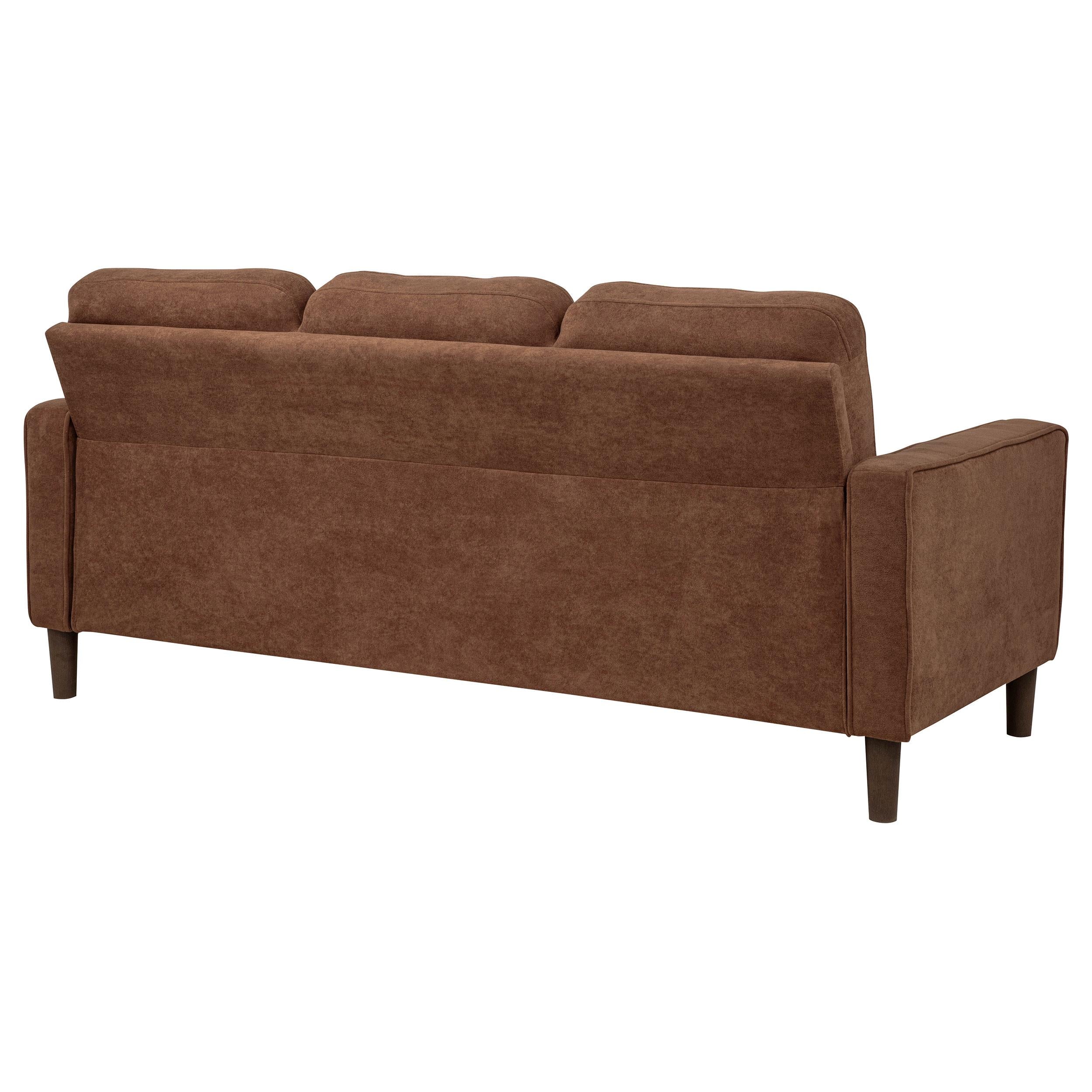  Coaster Furniture Bowen II 509971 Fabric Upholstered Track Arm Sofa - Rust IMAGE 6