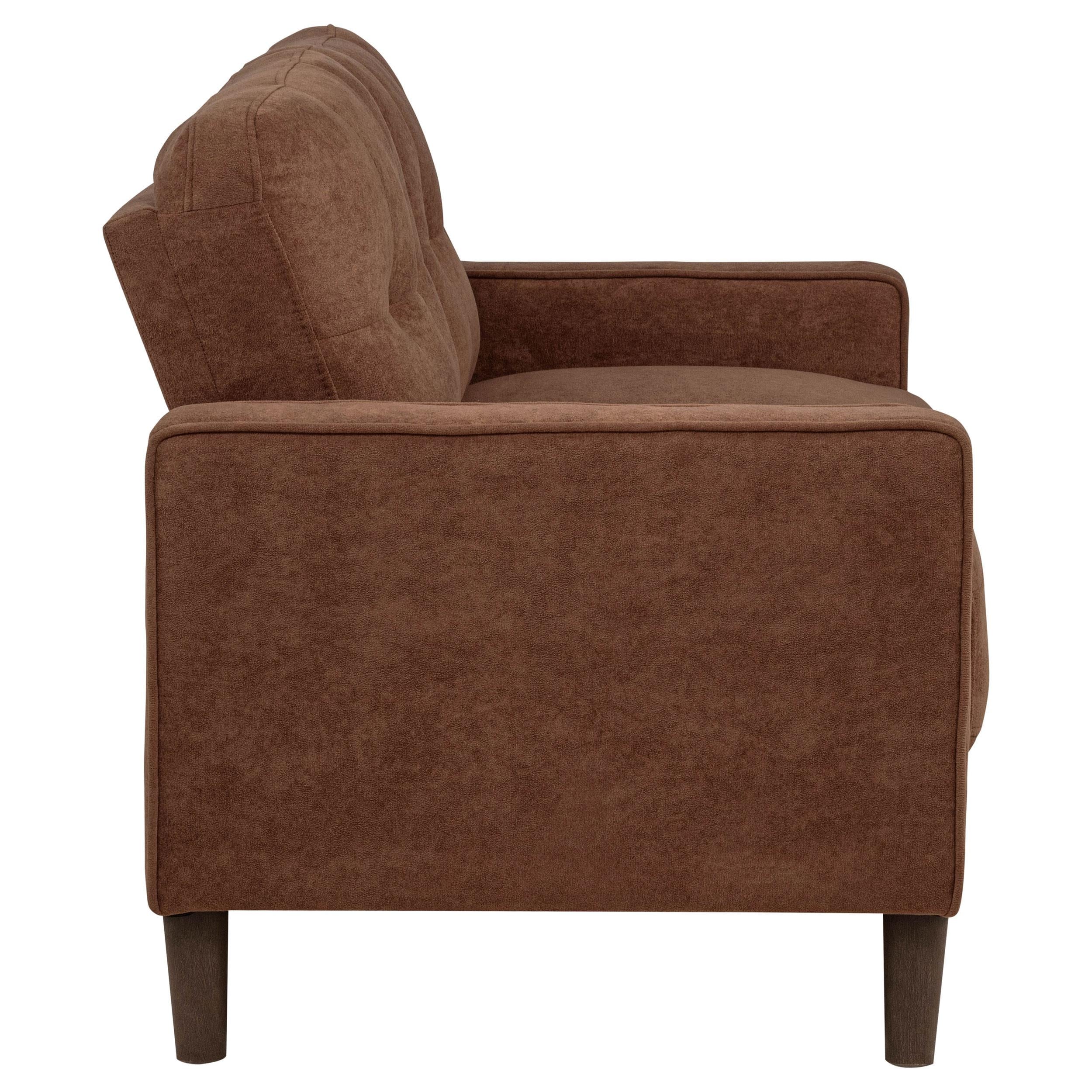  Coaster Furniture Bowen II 509972 Fabric Upholstered Track Arm Loveseat - Rust IMAGE 10