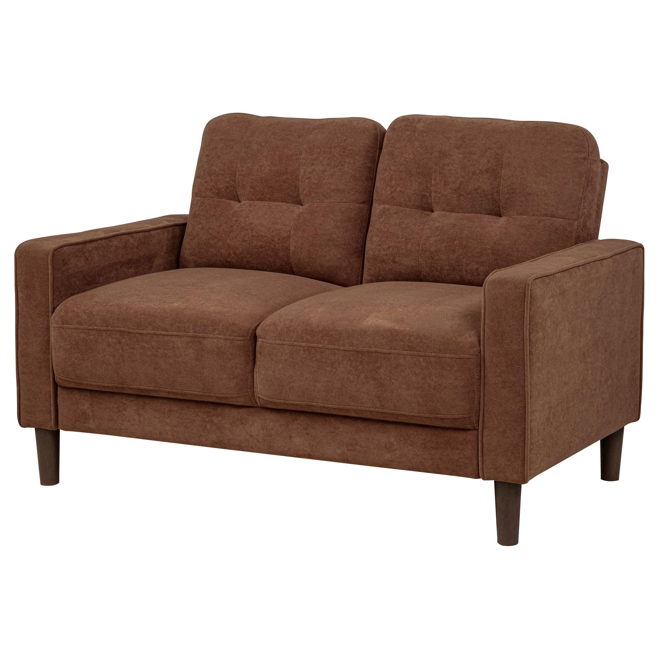  Coaster Furniture Bowen II 509972 Fabric Upholstered Track Arm Loveseat - Rust IMAGE 5