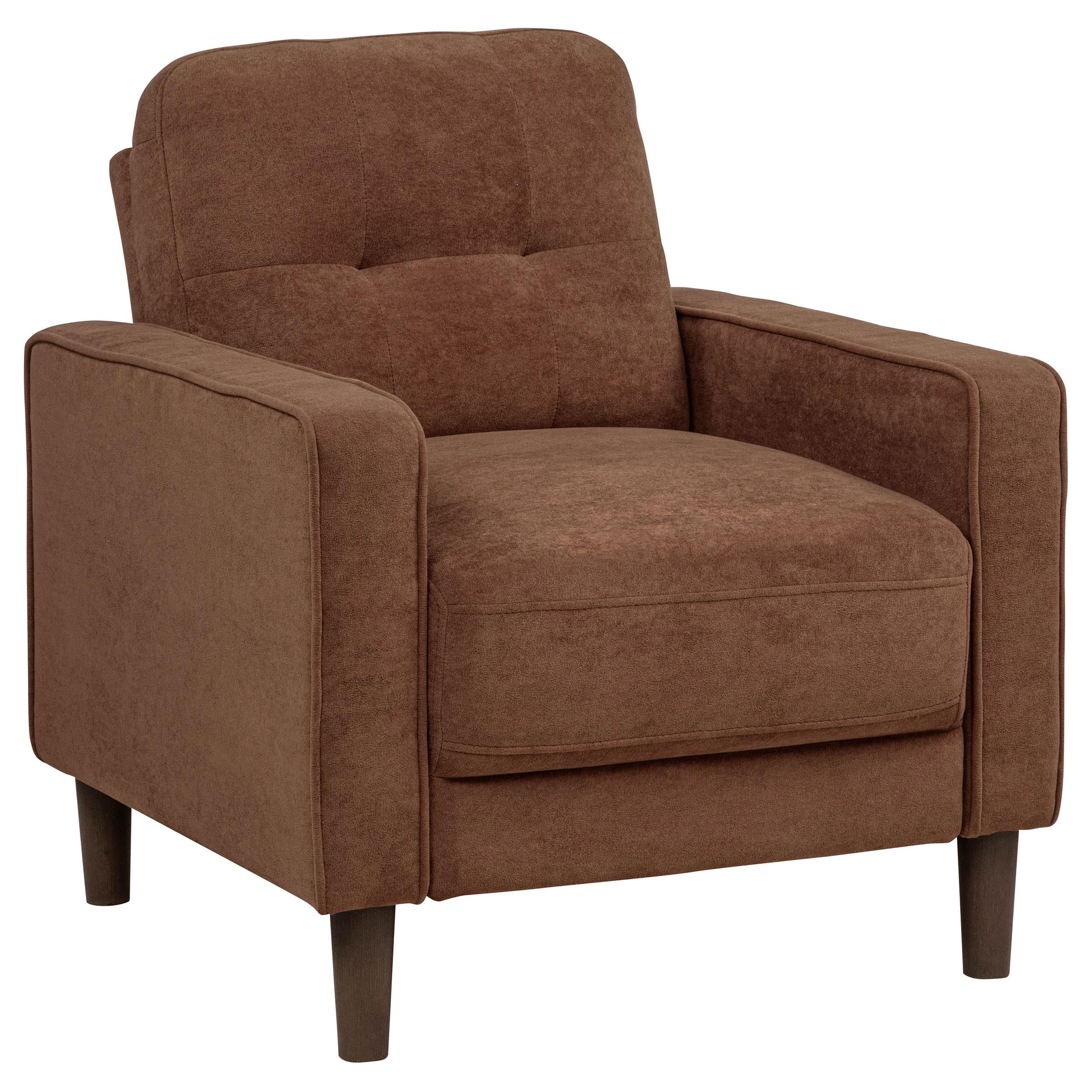  Coaster Furniture Bowen II 509973 Fabric Upholstered Track Arm Accent Chair - Rust IMAGE 1