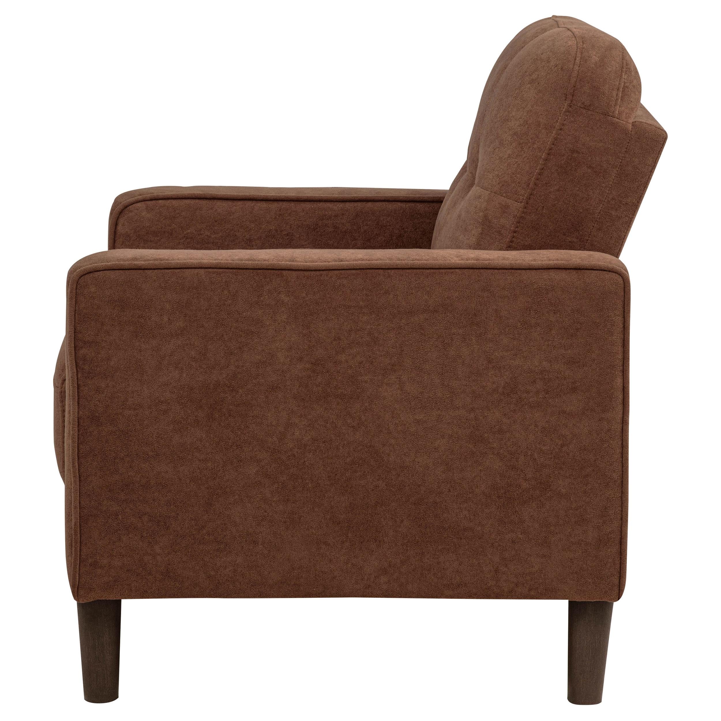  Coaster Furniture Bowen II 509973 Fabric Upholstered Track Arm Accent Chair - Rust IMAGE 2
