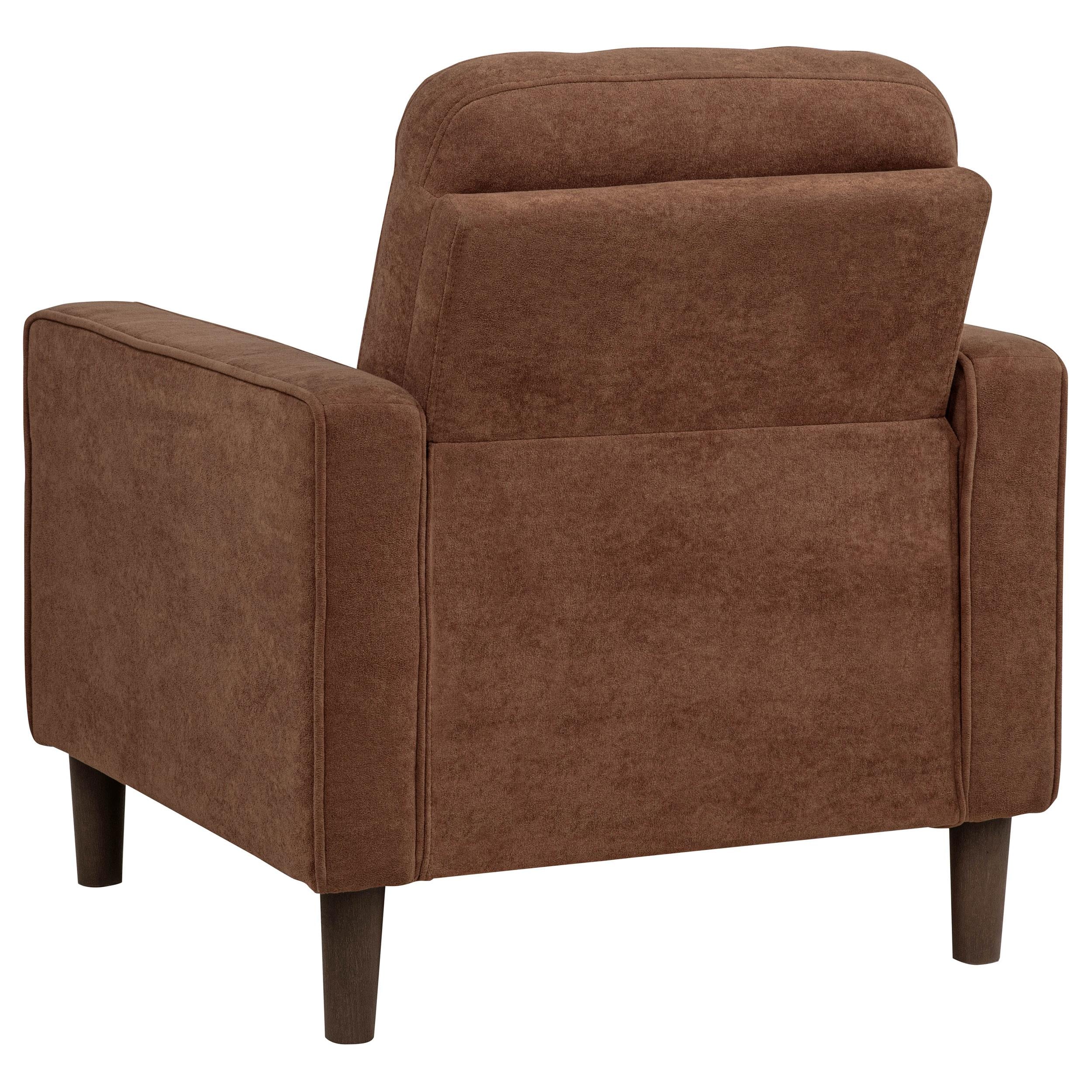  Coaster Furniture Bowen II 509973 Fabric Upholstered Track Arm Accent Chair - Rust IMAGE 3
