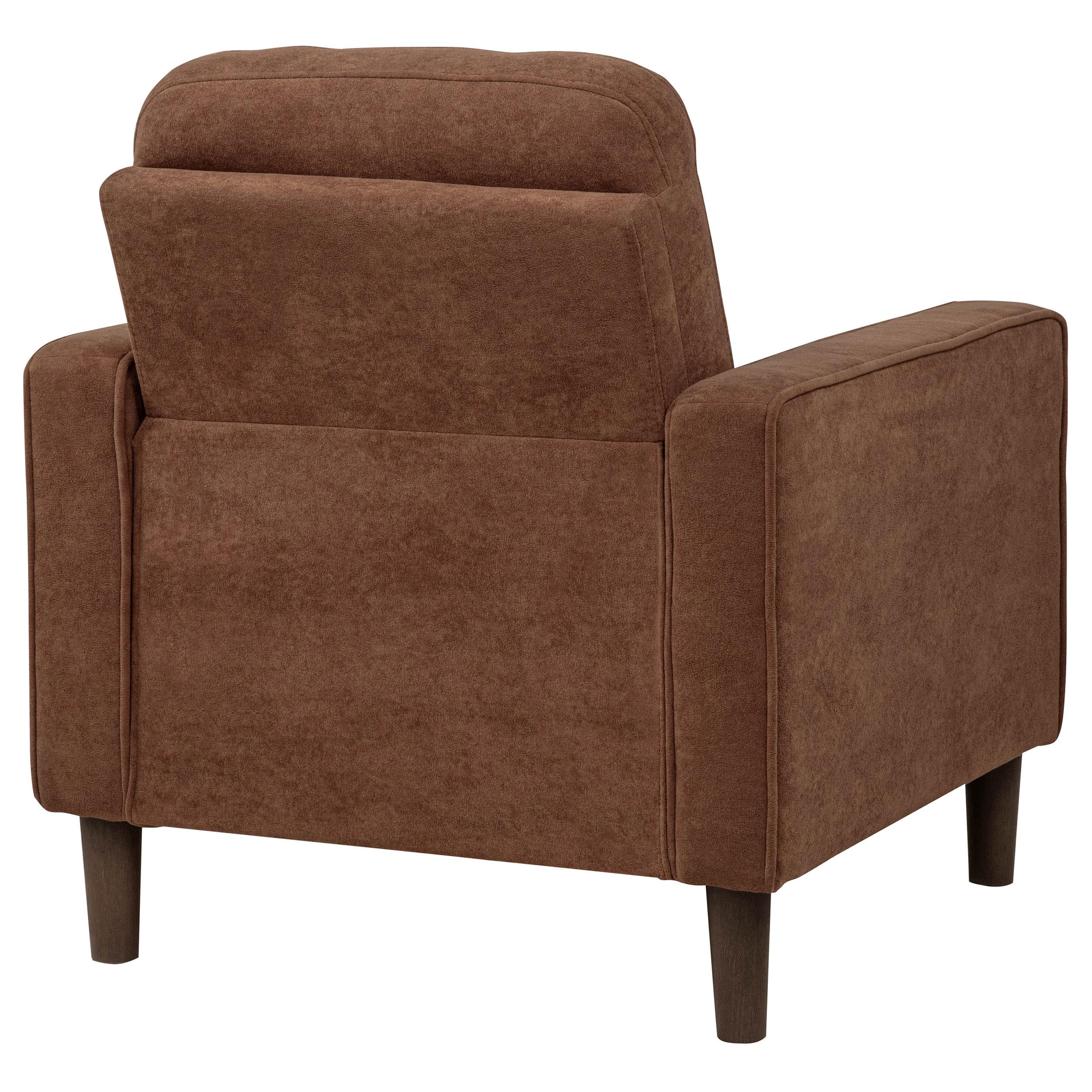 Coaster Furniture Bowen II 509973 Fabric Upholstered Track Arm Accent Chair - Rust IMAGE 5