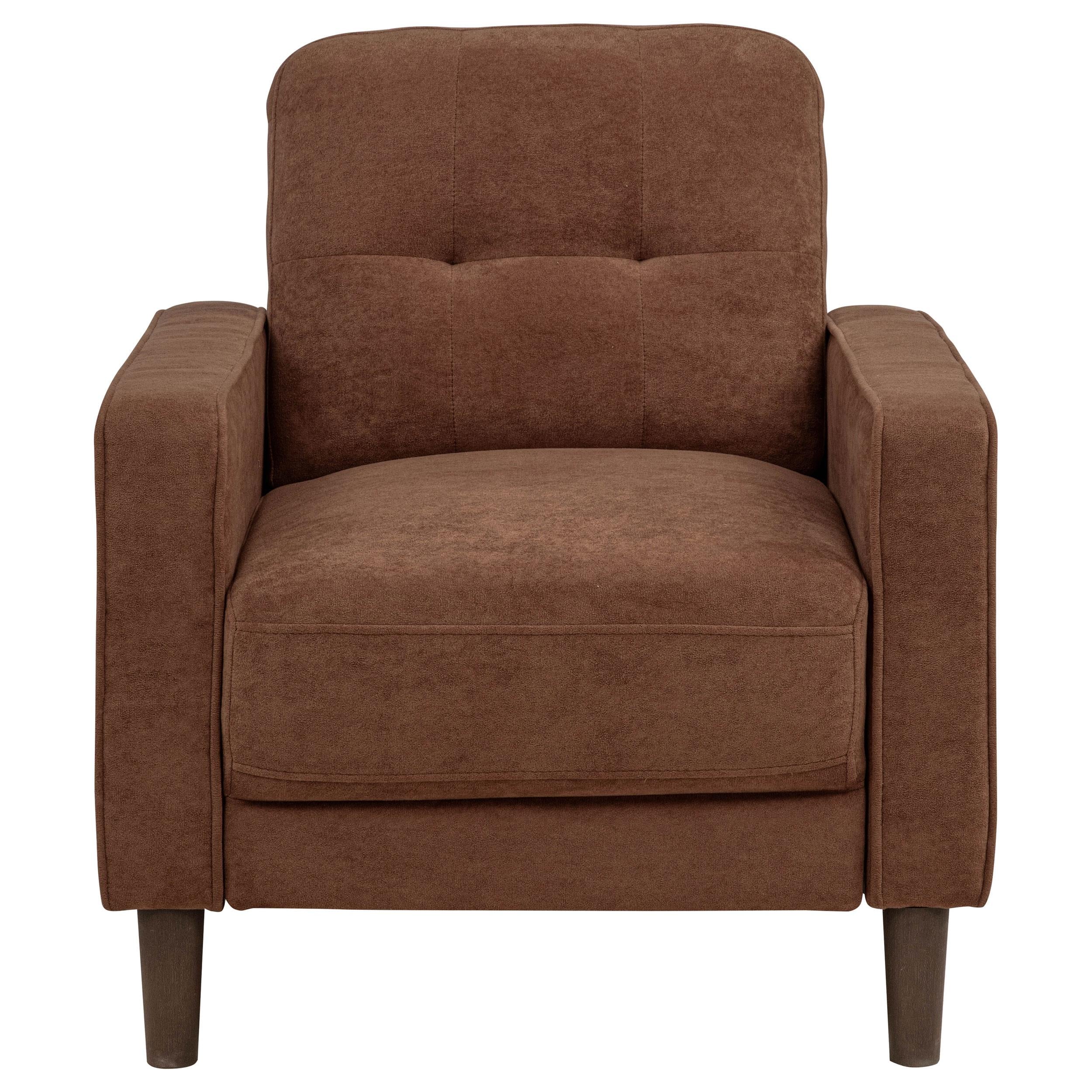  Coaster Furniture Bowen II 509973 Fabric Upholstered Track Arm Accent Chair - Rust IMAGE 6