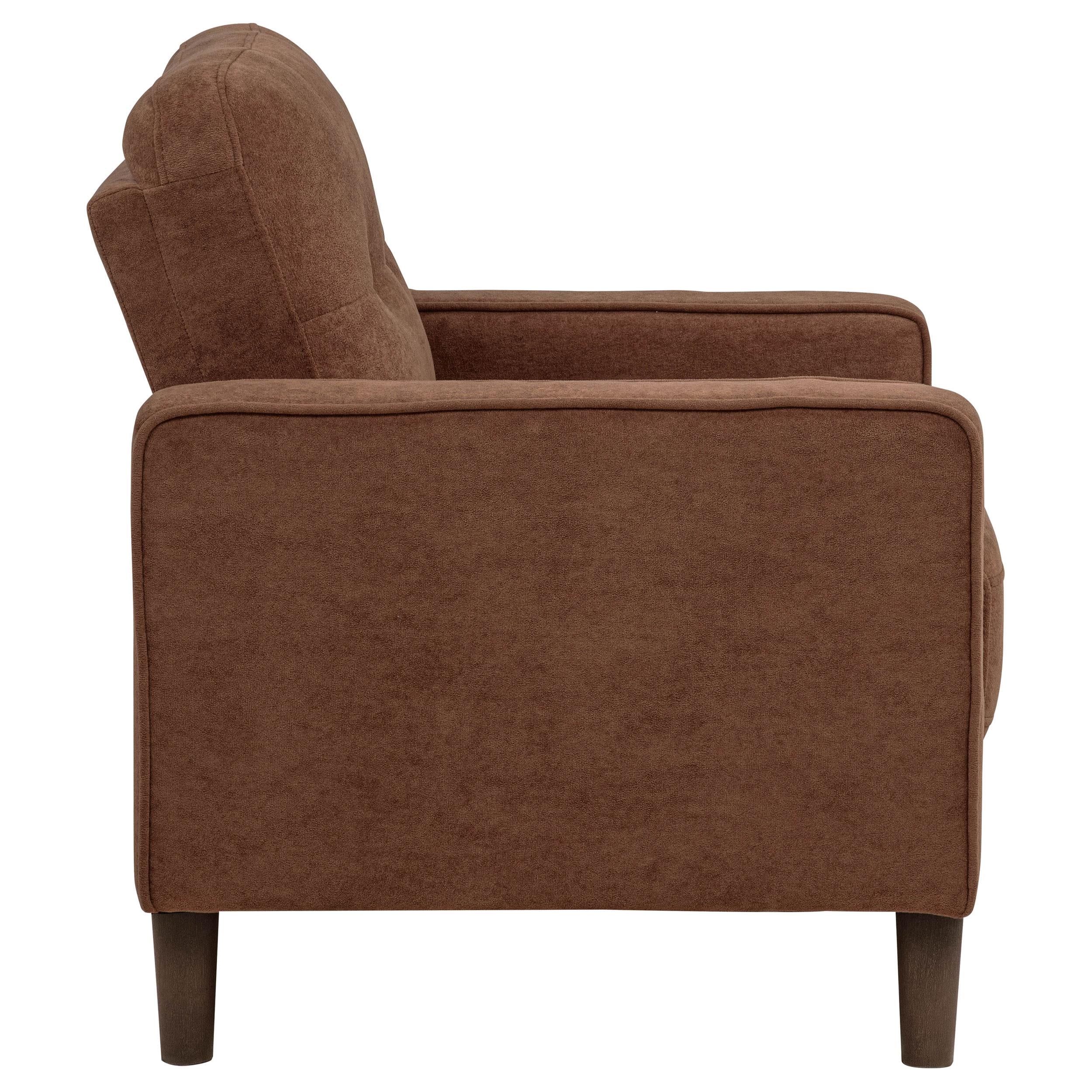  Coaster Furniture Bowen II 509973 Fabric Upholstered Track Arm Accent Chair - Rust IMAGE 7