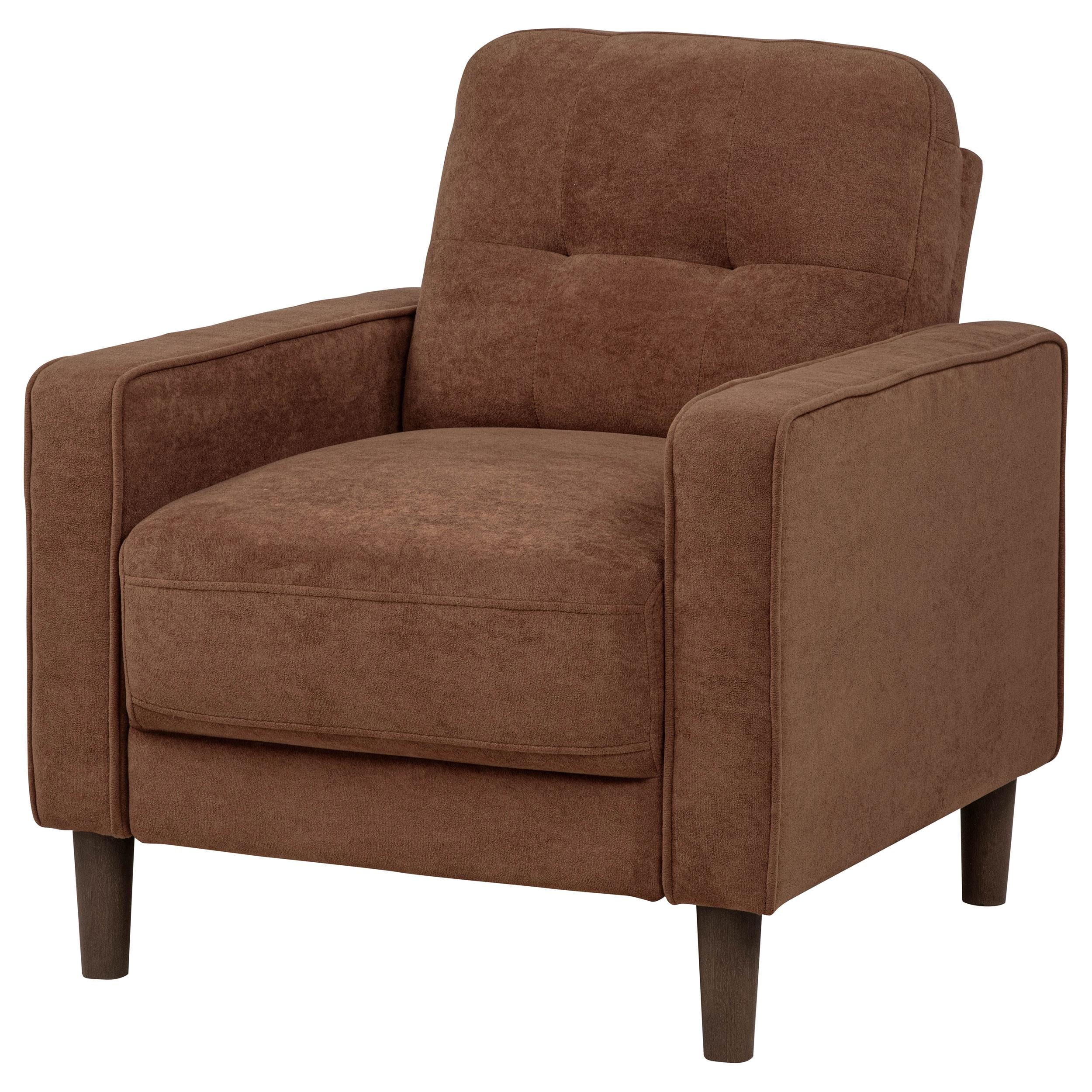  Coaster Furniture Bowen II 509973 Fabric Upholstered Track Arm Accent Chair - Rust IMAGE 9