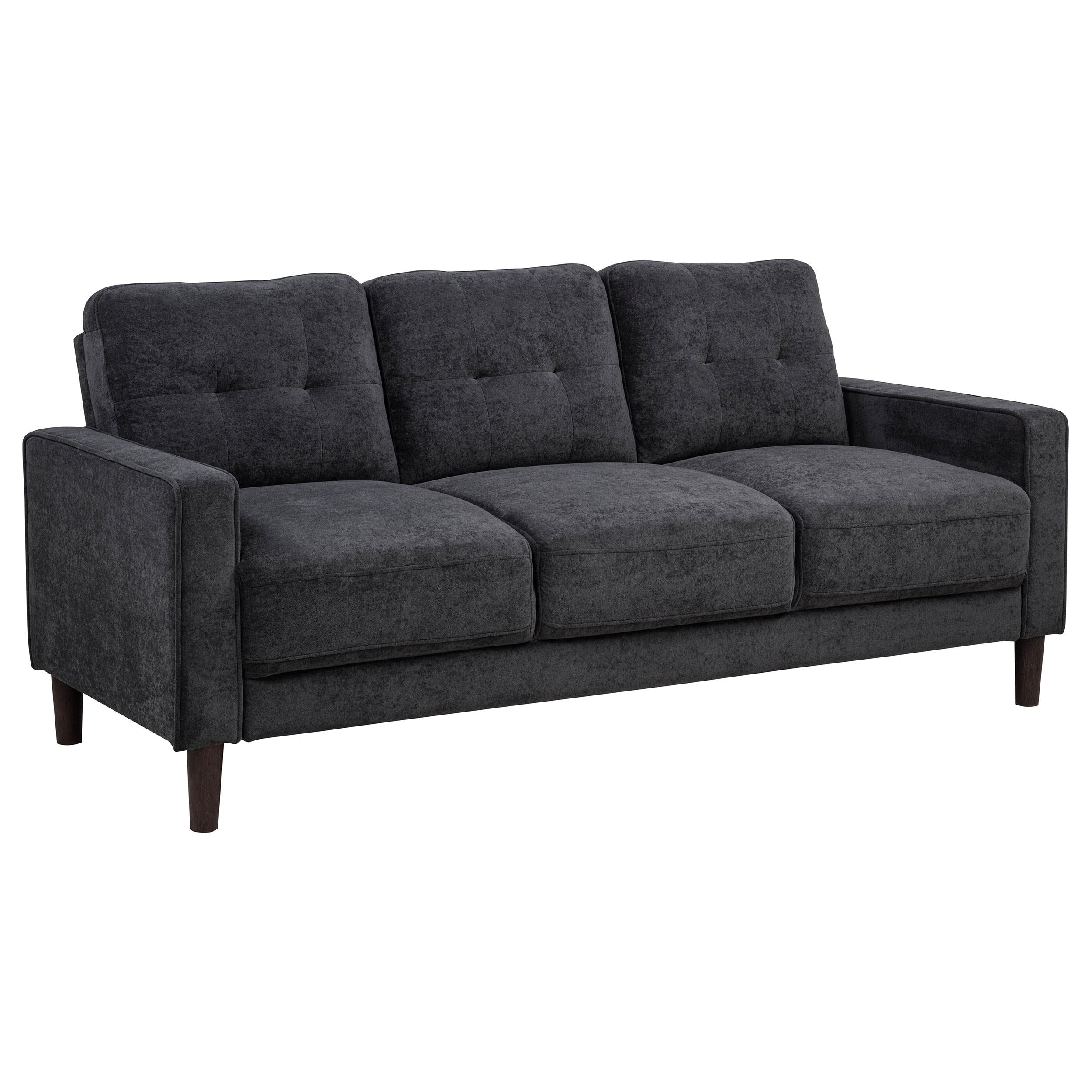  Coaster Furniture Bowen II 509981 Fabric Upholstered Track Arm Sofa - Steel Grey IMAGE 1