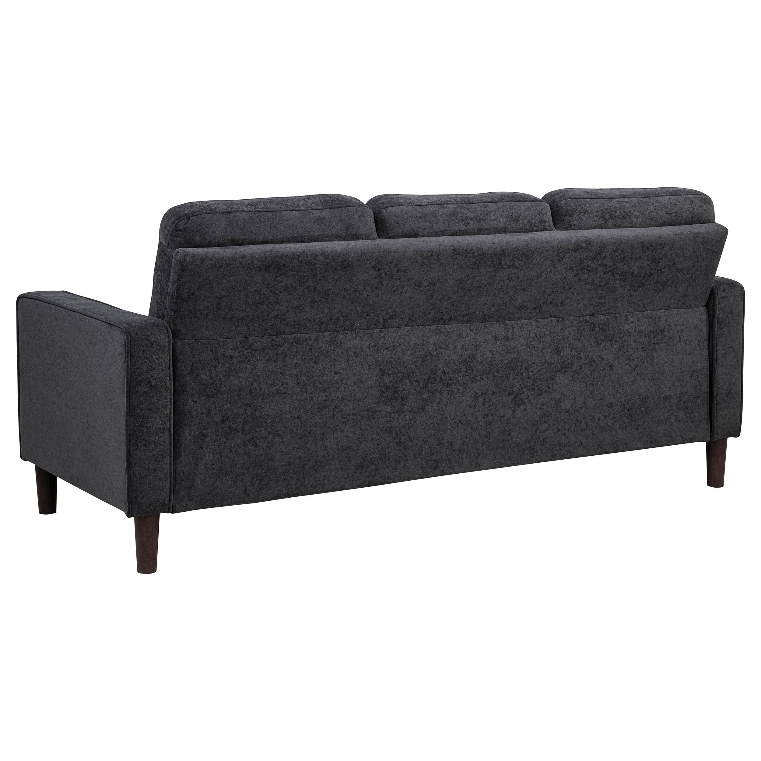  Coaster Furniture Bowen II 509981 Fabric Upholstered Track Arm Sofa - Steel Grey IMAGE 4