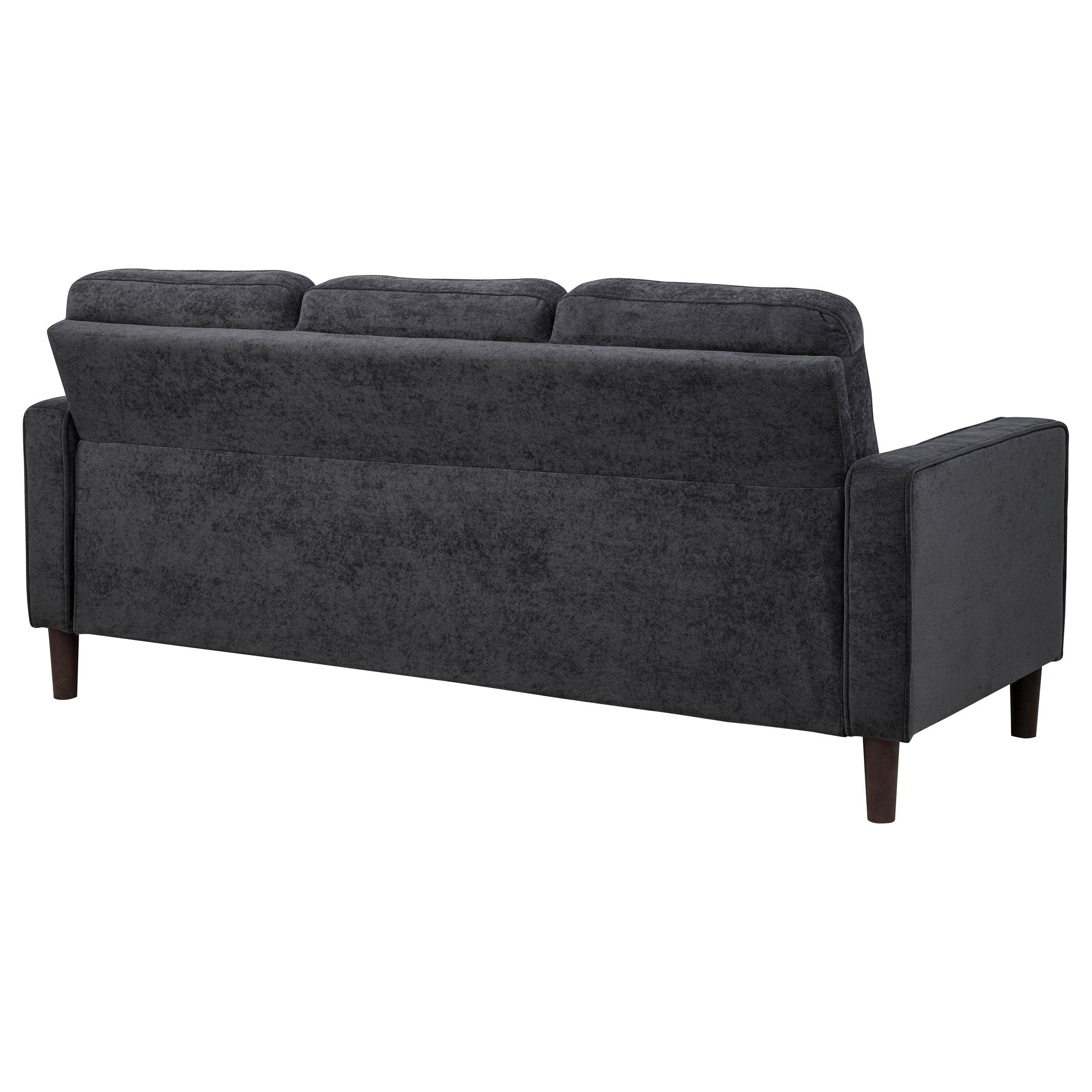  Coaster Furniture Bowen II 509981 Fabric Upholstered Track Arm Sofa - Steel Grey IMAGE 6