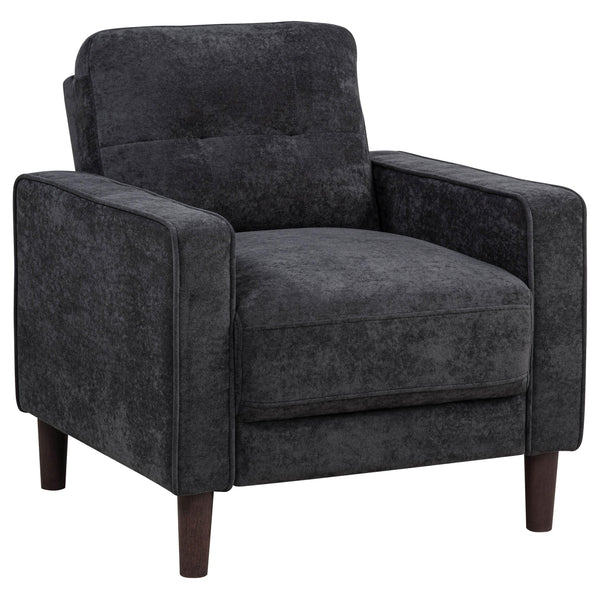 Coaster Furniture Bowen II 509983 Fabric Upholstered Track Arm Chair - Steel Grey
