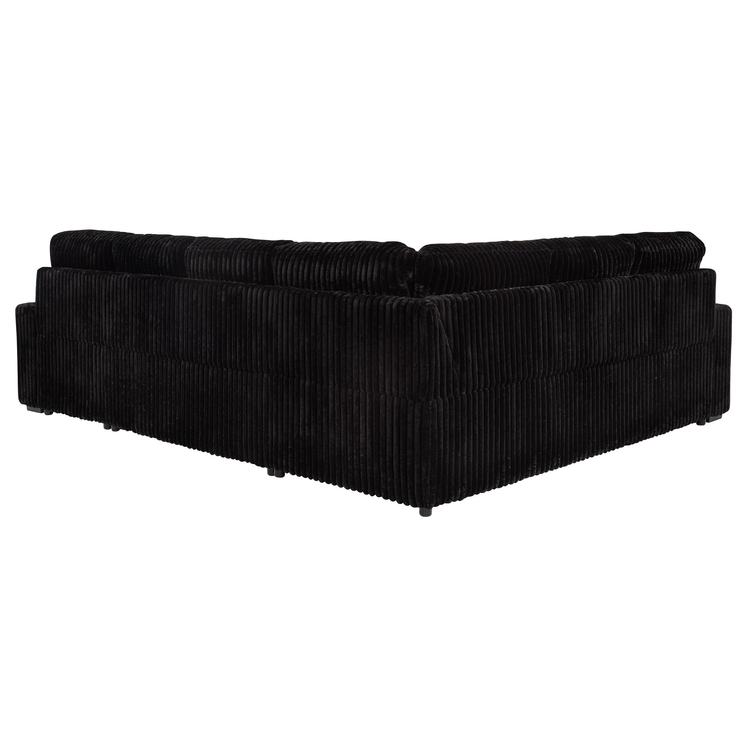  Coaster Furniture Devonshire 511049 Sleeper Sectional Sofa Storage Chaise - Black IMAGE 15