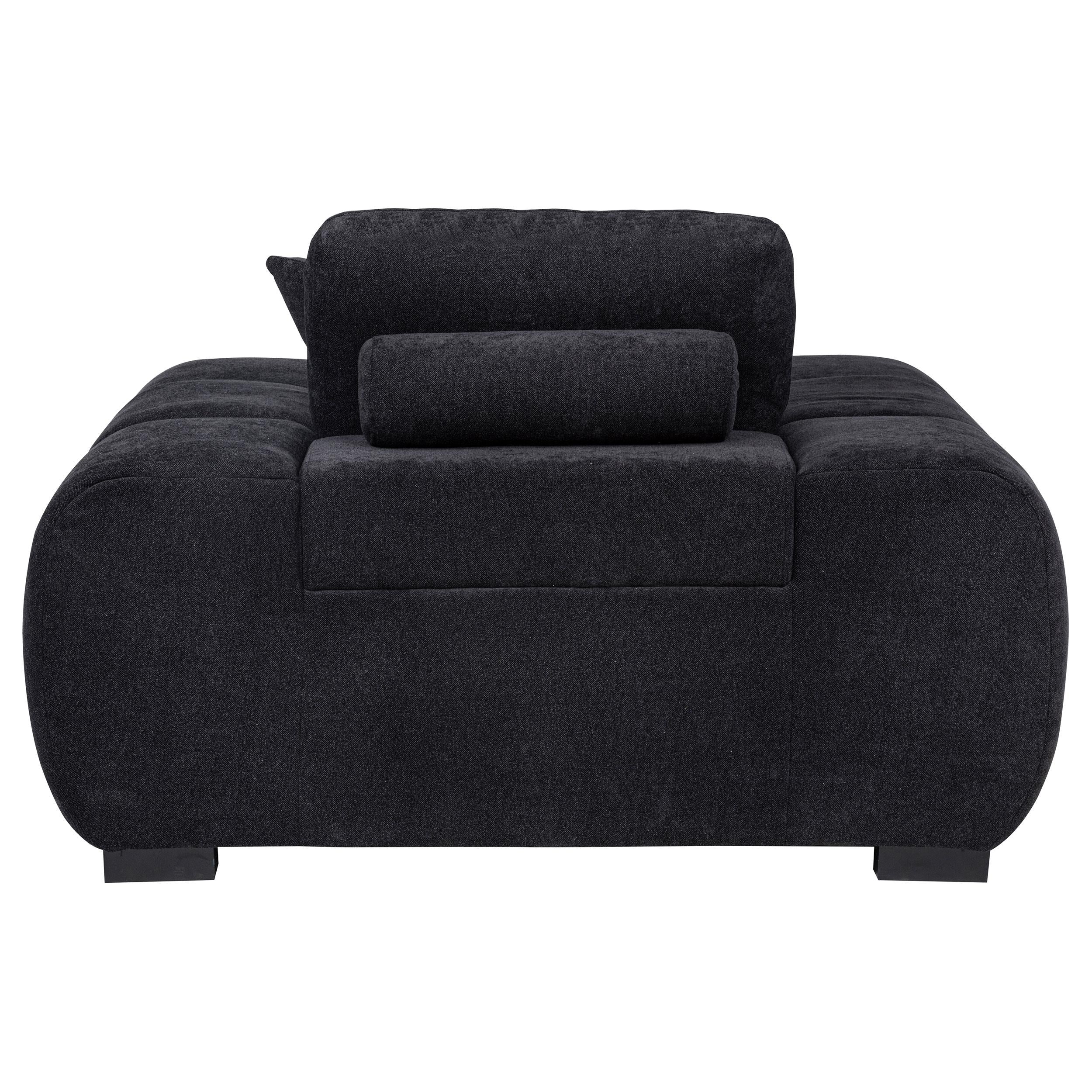  Coaster Furniture Octavia 511063 Upholstered Track Arm Accent Chair - Black IMAGE 7
