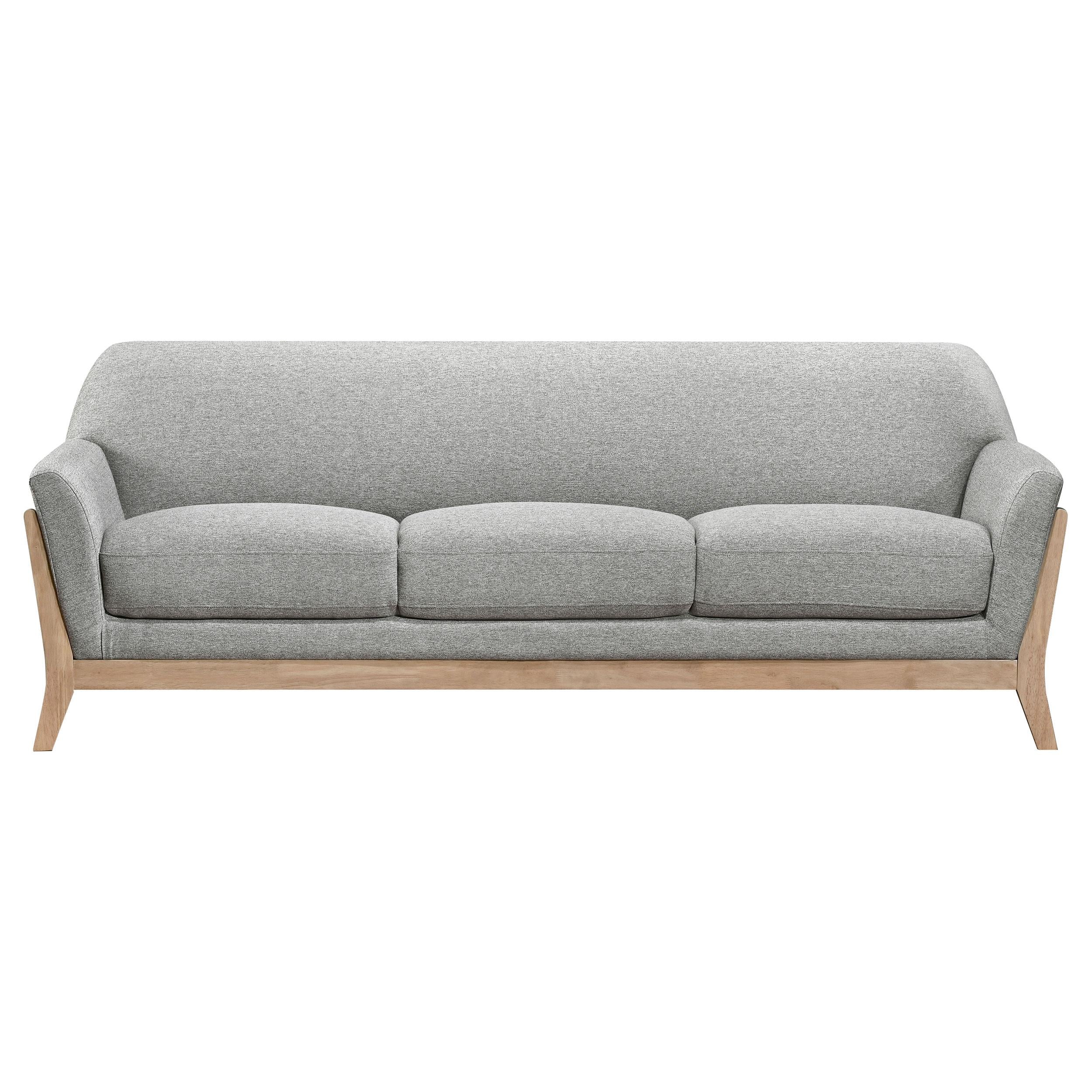  Coaster Furniture Vaughn 511071 Fabric Upholstered Flared Arm Sofa - Grey IMAGE 7