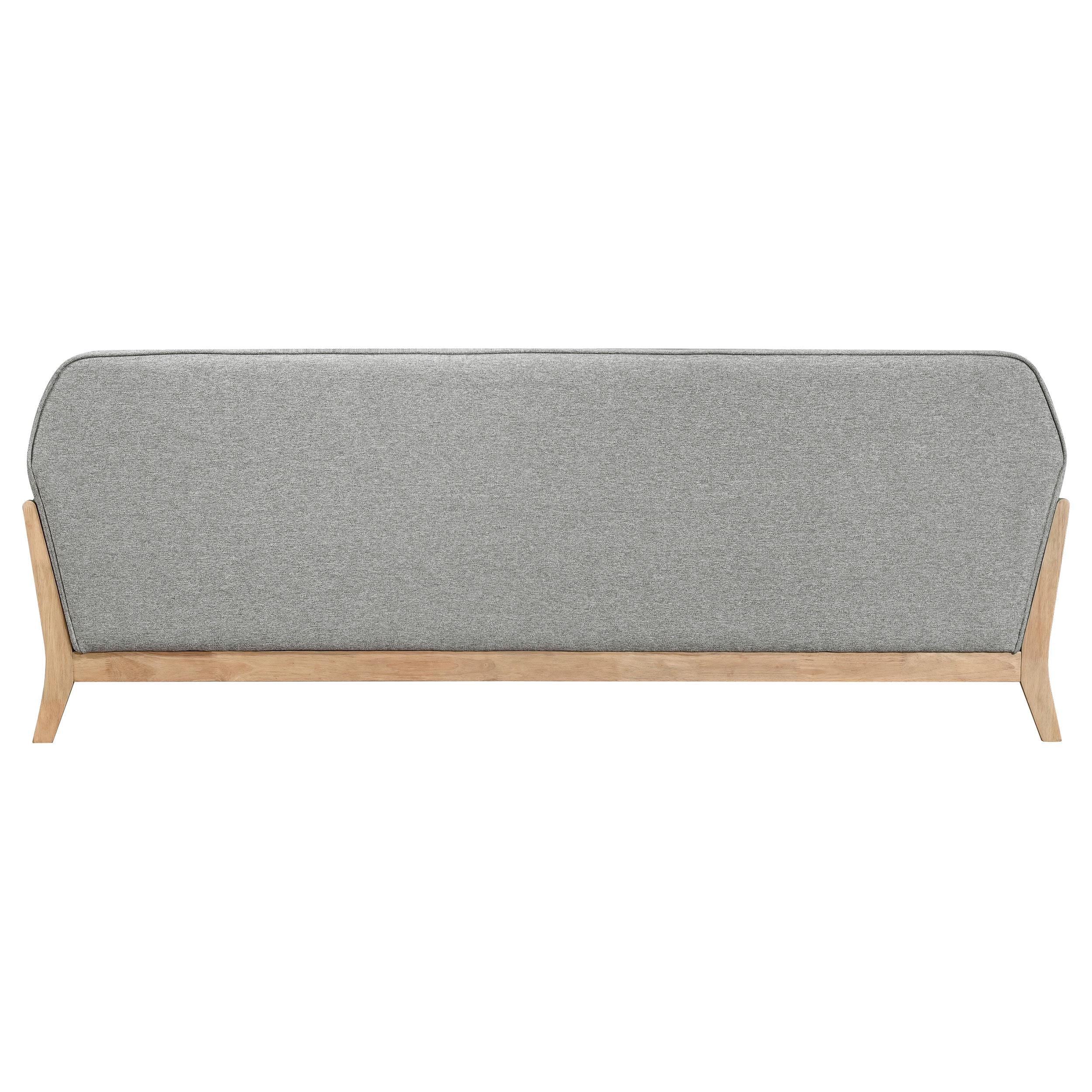  Coaster Furniture Vaughn 511071 Fabric Upholstered Flared Arm Sofa - Grey IMAGE 8