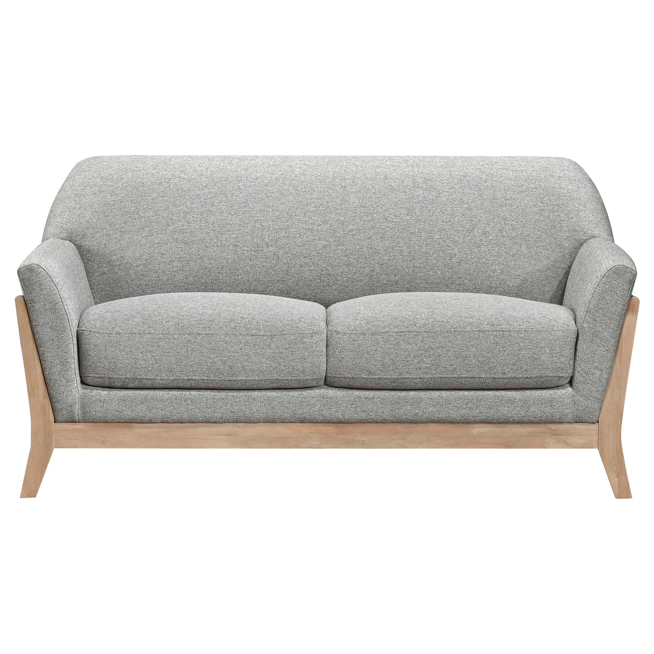  Coaster Furniture Vaughn 511072 Fabric Upholstered Flared Arm Loveseat - Grey IMAGE 5
