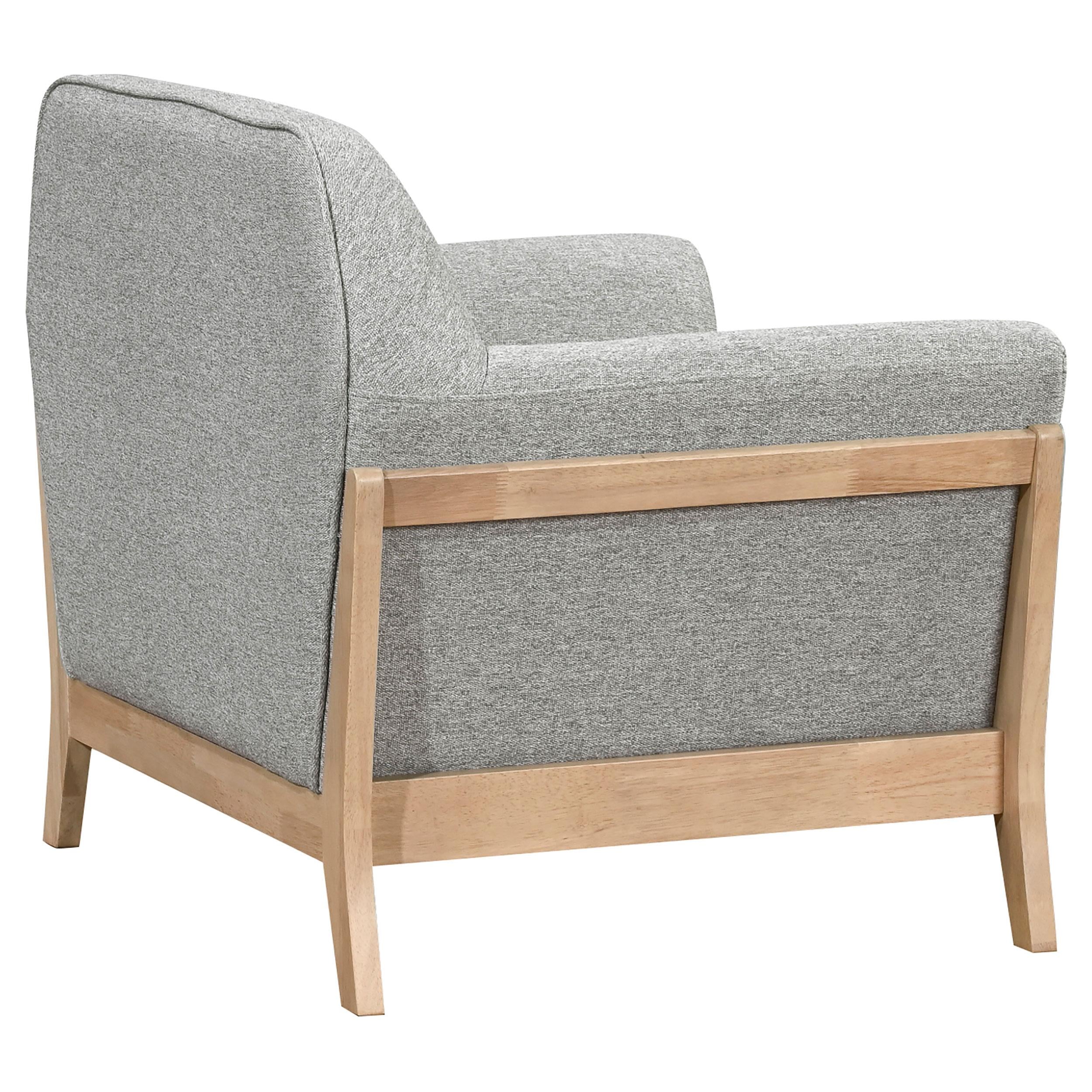 Coaster Furniture Vaughn 511073 Fabric Upholstered Flared Arm Accent Chair - Grey IMAGE 2