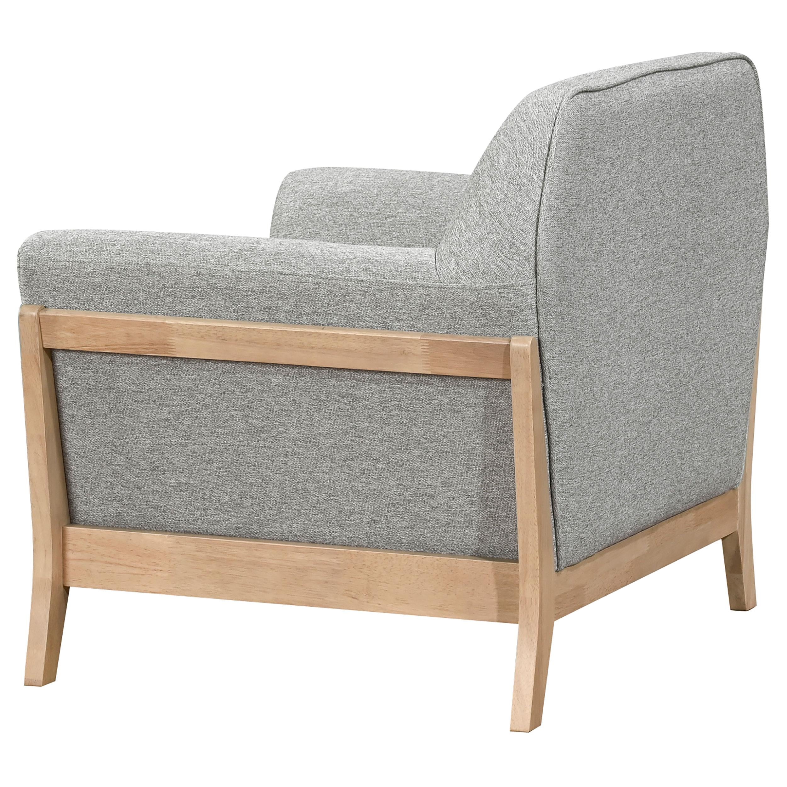  Coaster Furniture Vaughn 511073 Fabric Upholstered Flared Arm Accent Chair - Grey IMAGE 6