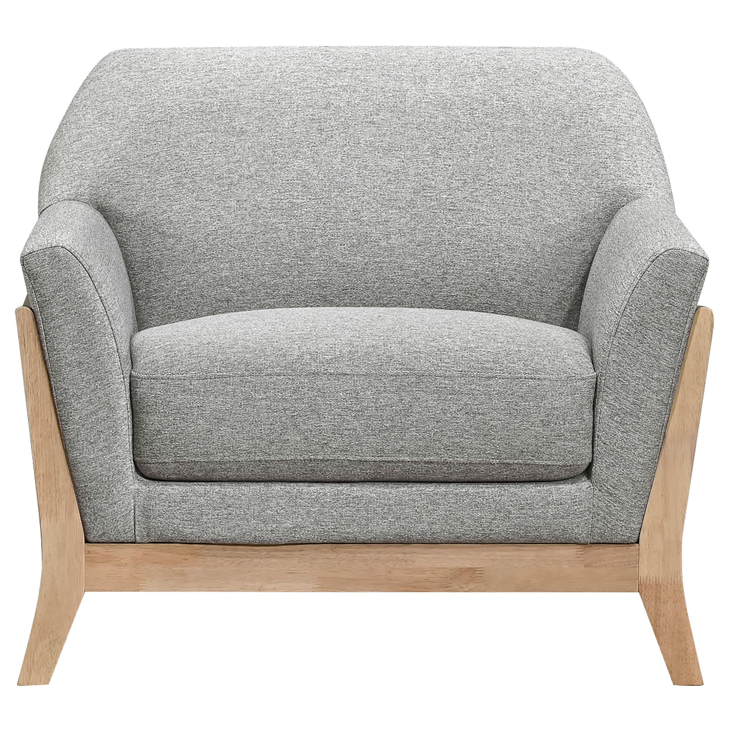  Coaster Furniture Vaughn 511073 Fabric Upholstered Flared Arm Accent Chair - Grey IMAGE 7